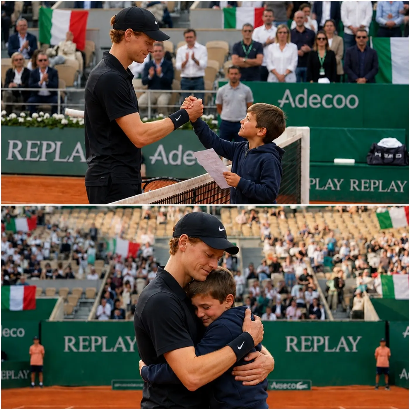 Cover Image for A gesture that moved the world: the magical moment between Jannik Sinner and the child after the victory in Rom