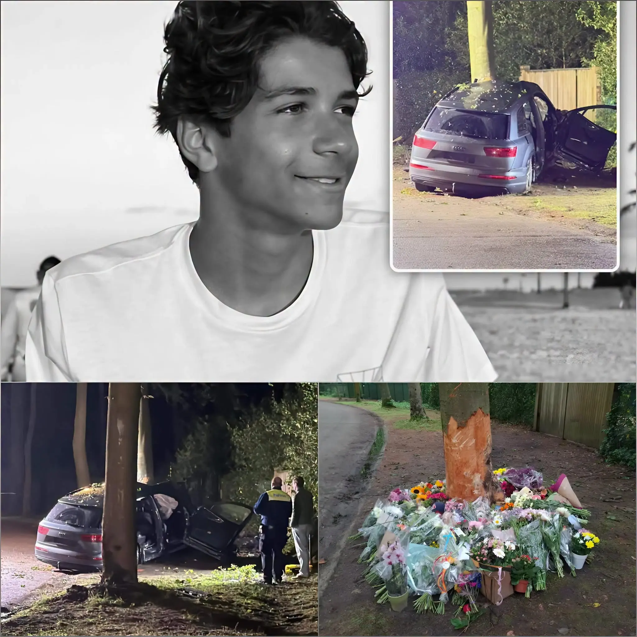 Cover Image for Fatale crash Brasschaat: 16-jarige Martin sterft na ruzie om stuur in Audi Q7. Politie ontdekt dat géén van de vijf tieners een rijbewijs had. Gelekt filmpje van 30 seconden toont drankgeur en heftig gevecht vlak voor de klap tegen een boom. Welke grimmige waarheid wordt verzwegen? 👇