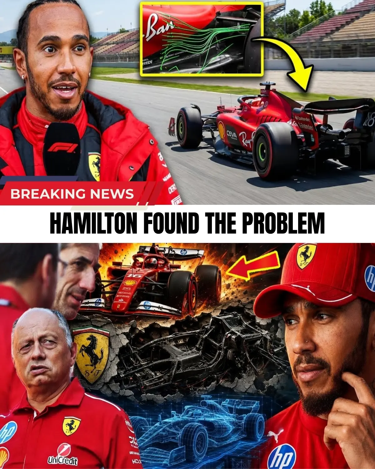 Cover Image for FERRARI IN ABSOLUTE CRISIS AHEAD OF MONTREAL?! The tension at Maranello has reached a violent boiling point! Ferrari is heading into the Canadian Grand Prix facing a total technical meltdown.