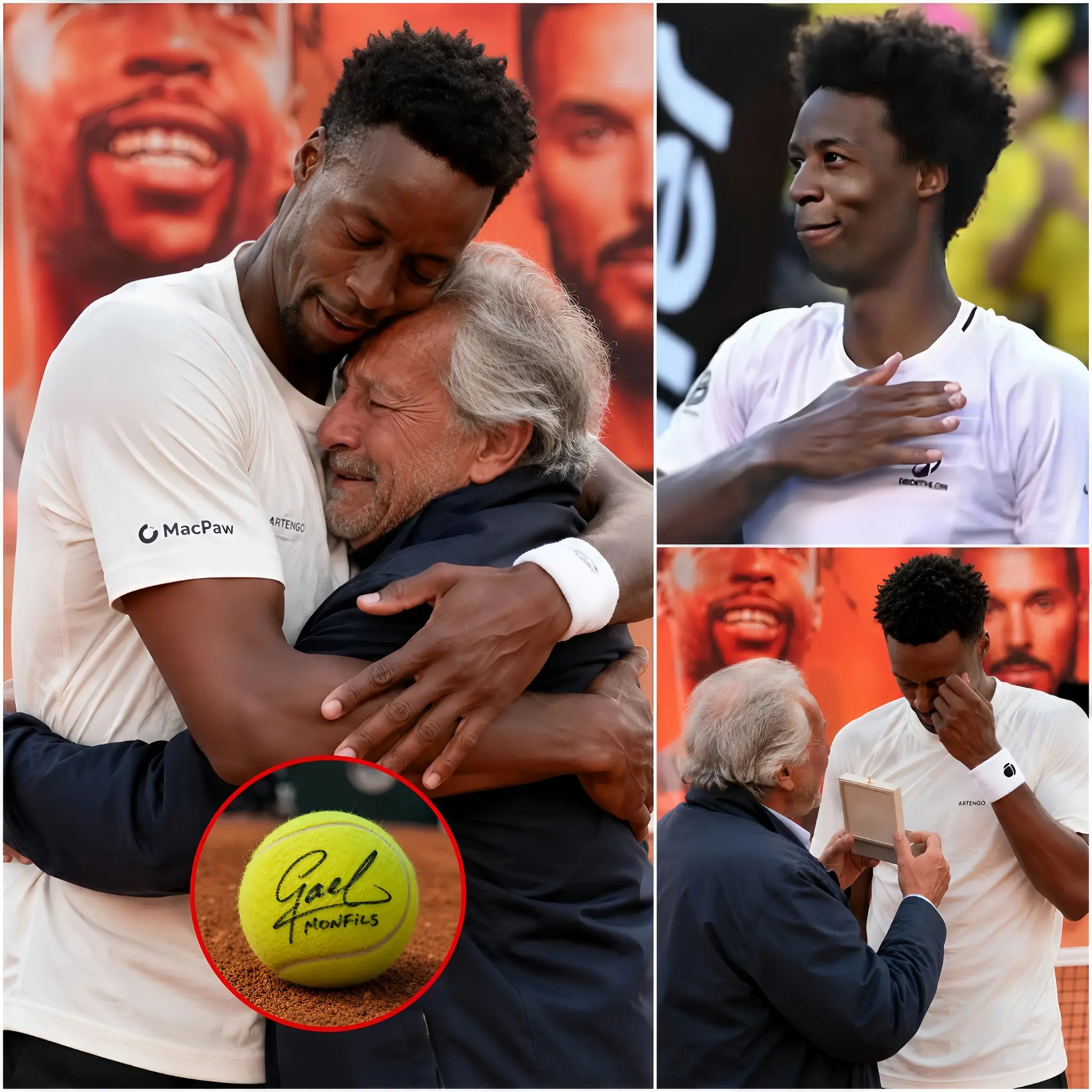 Cover Image for ❤️ « Votre balle de tennis dédicacée a sauvé toute ma famille… » — lors de la soirée très émouvante “Gaël & Friends”, un homme âgé français nommé Jean-Luc est monté de manière totalement inattendue sur scène pour rencontrer Gaël Monfils, laissant le public complètement sans voix.