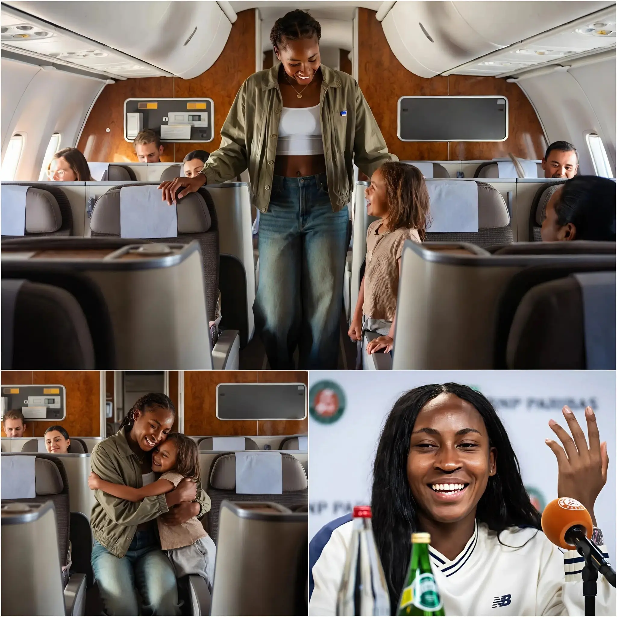 Cover Image for 💔 A STORY THAT TOUCHED THE WORLD: On a flight to France to compete at Roland-Garros, tennis star Coco Gauff unexpectedly met a seriously ill little girl who was also traveling there for medical treatment.