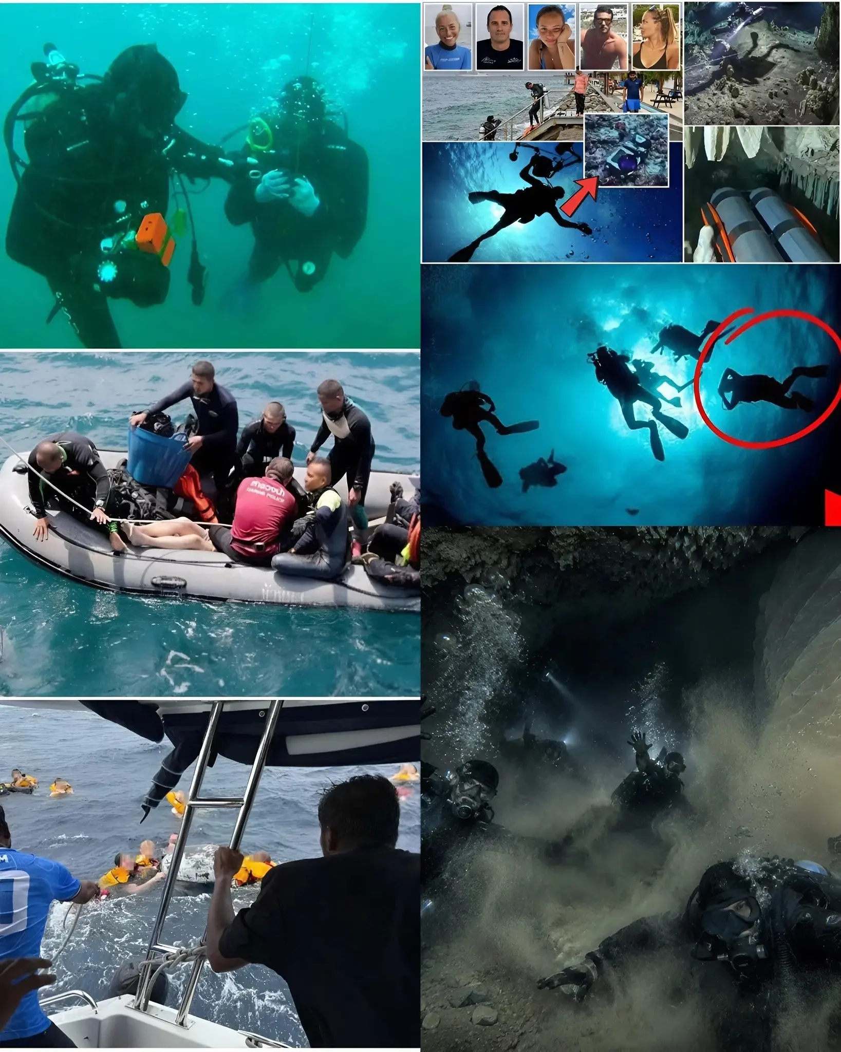 Cover Image for “DENTRO L’INCUBO: Le prime immagini agghiaccianti mostrano l’ultima disperata lotta dei sub italiani nella grotta delle Maldive 😢” La polizia ha diffuso le prime immagini della tragedia, mostrando i sub mentre cercavano disperatamente di restare uniti mentre l’ossigeno stava finendo. Le immagini inquietanti rivelano quanto siano stati terrificanti quegli ultimi momenti.