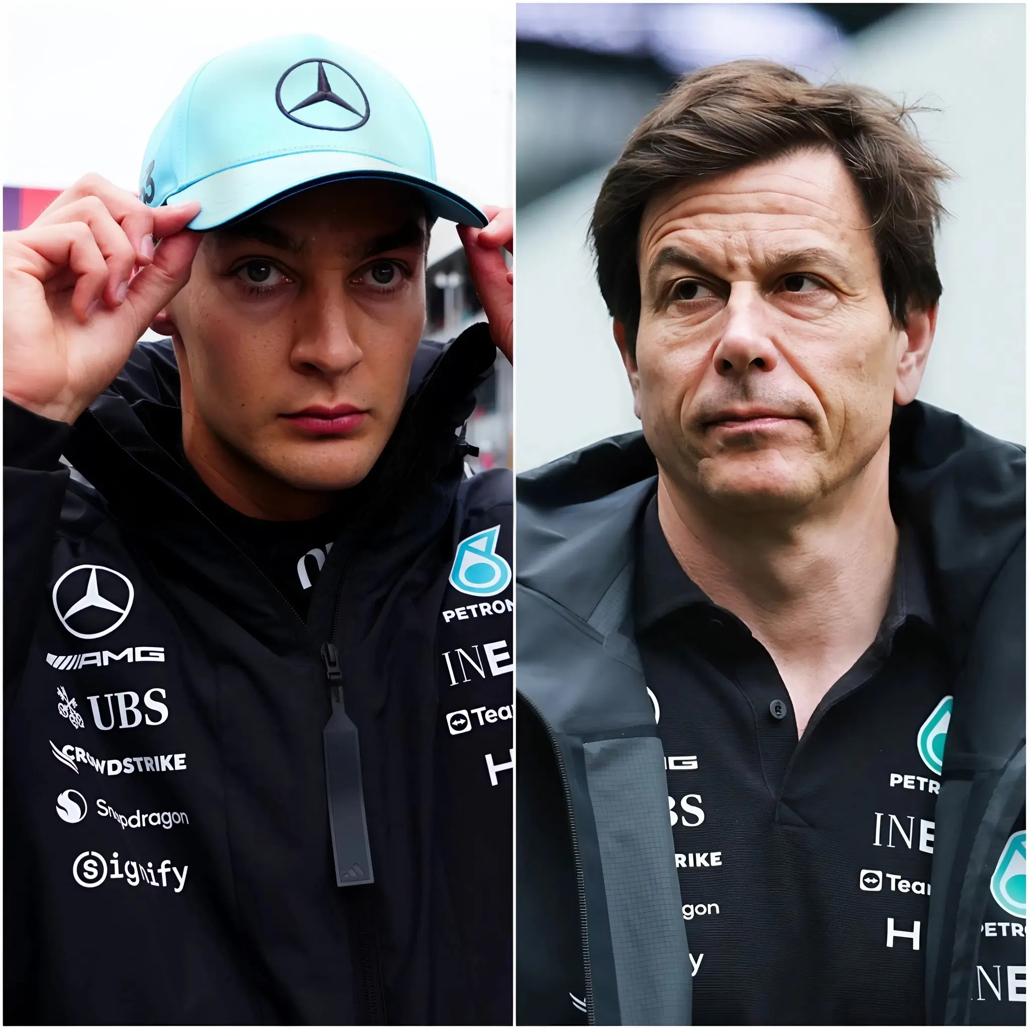 Cover Image for 🏁🏎️ “MY CAREER IS NOT FOR MERCEDES TO DESTROY…” – George Russell EXPLODES at Mercedes after a fiery 3-hour internal meeting. Team bosses reportedly blamed Kimi Antonelli for the shocking incident involving George — a verdict that left the entire paddock stunned… FULL DETAILS BELOW 👇👇👇