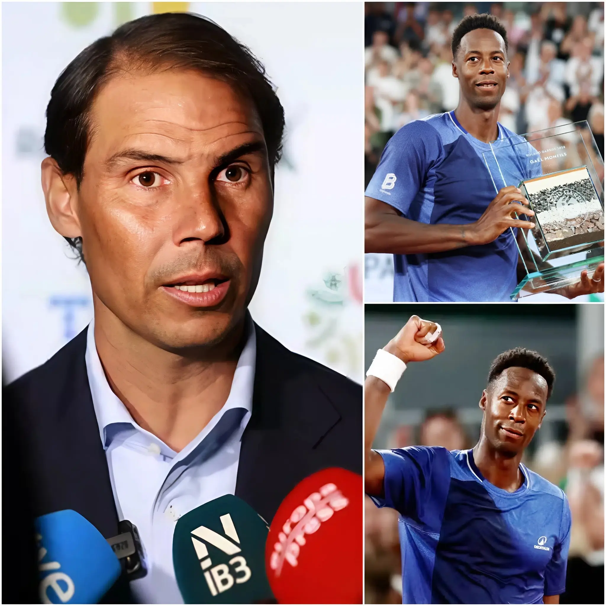 Cover Image for 💥🎾 BOMBS: Tennis legend Rafael Nadal reportedly sent a powerful message in defense of Gaël Monfils after the wave of harsh criticism following his defeat at Roland-Garros 2026.