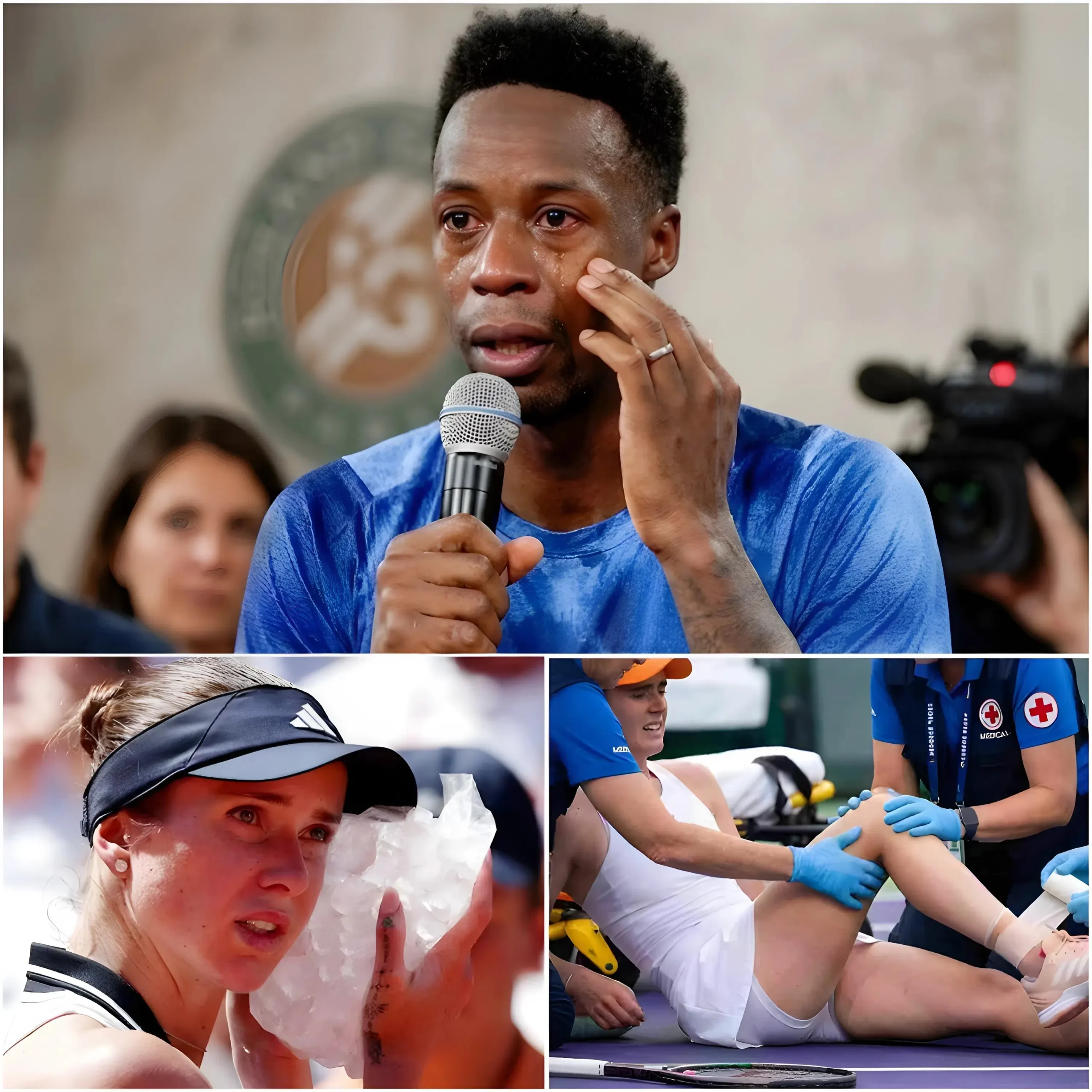 Cover Image for 😢 TRISTE NOUVELLE : Gaël Monfils fond en larmes en annonçant l’état de santé de son épouse après le terrible incident survenu à Roland-Garros…