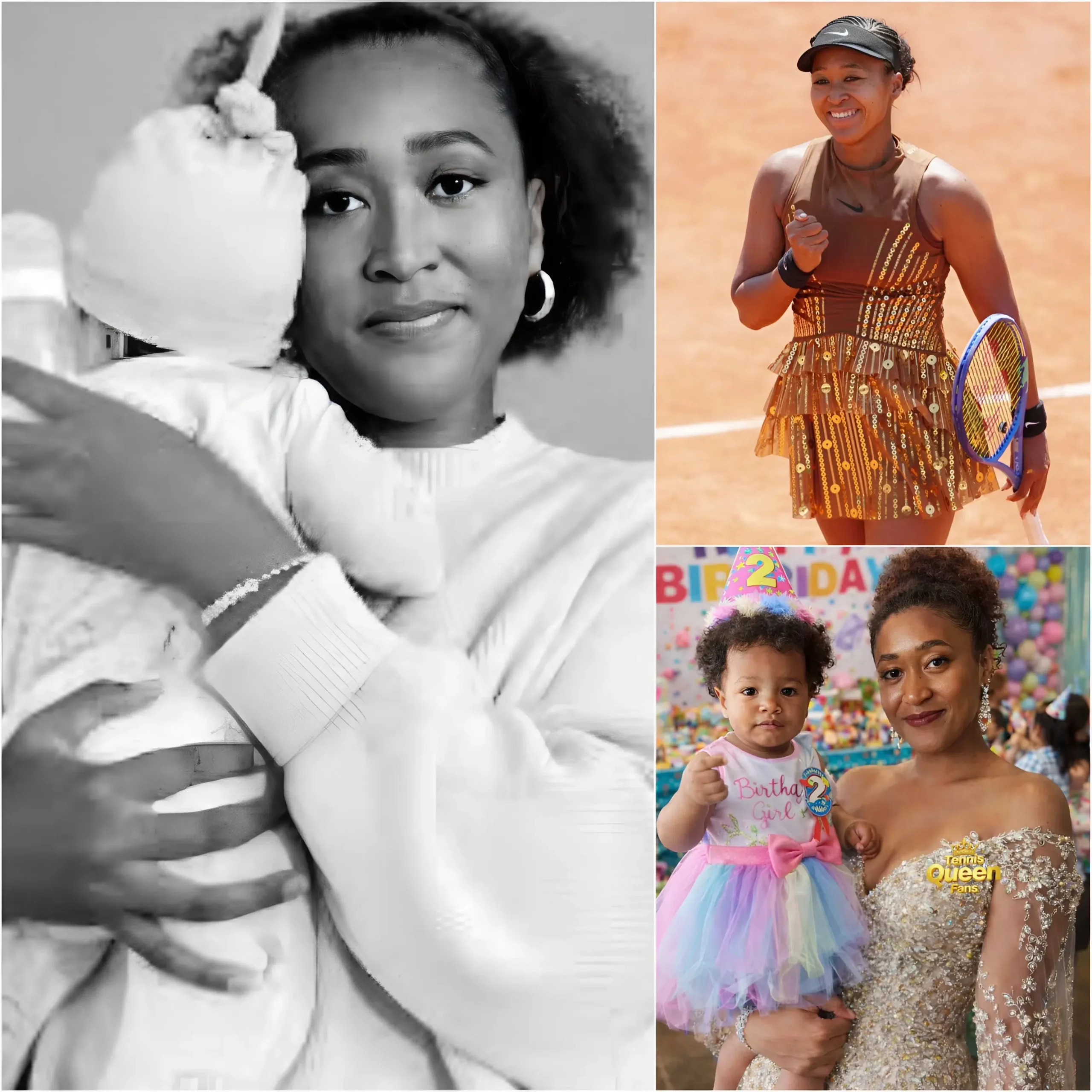 Cover Image for 💔👶 “MUM IS STILL HERE…” – THE MOMENT THAT BROUGHT THE WORLD TO TEARS AS Naomi Osaka APPEARED RIGHT ON THE COURT AT Roland-Garros