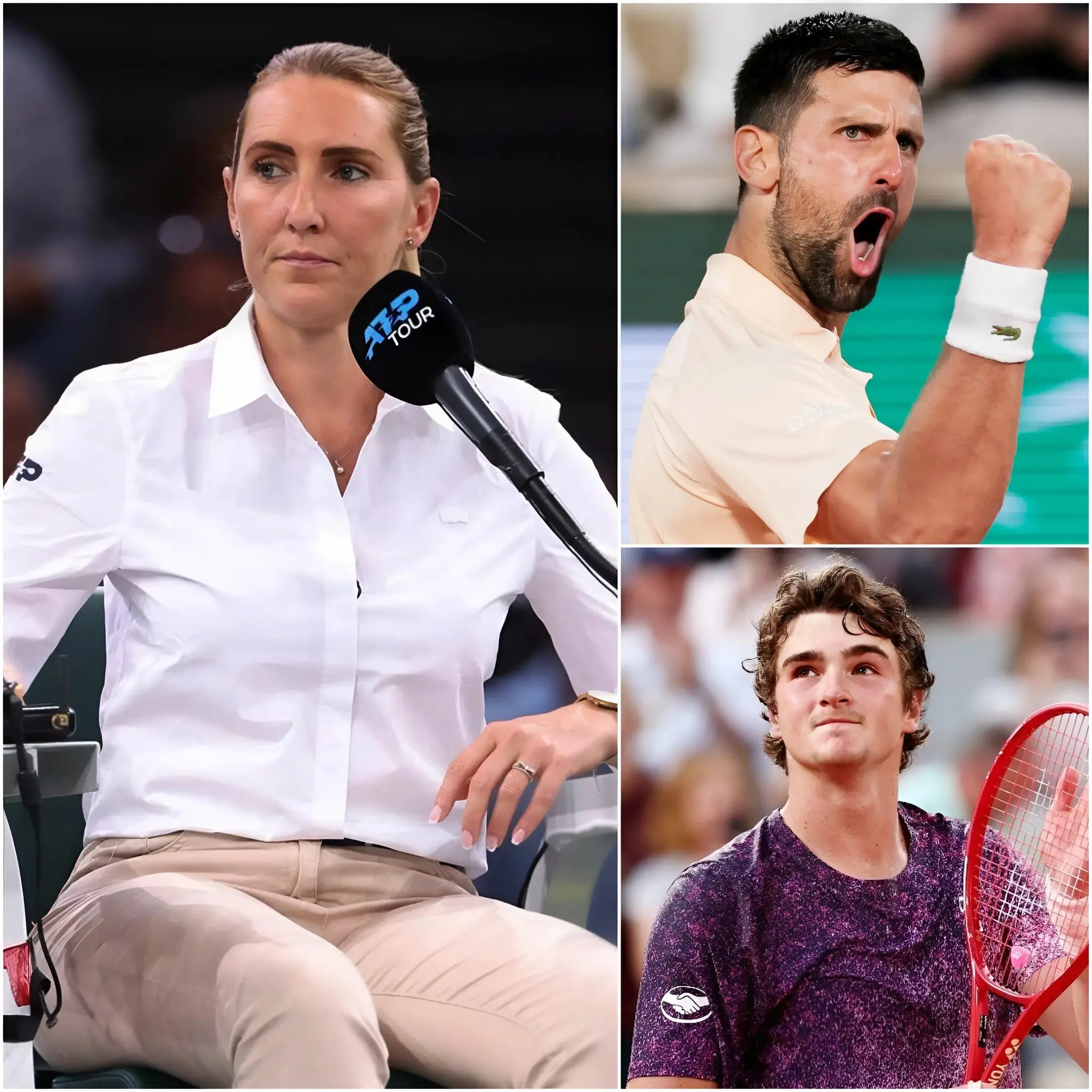 Cover Image for 🚨 BREAKING NEWS: Umpire Aurélie Tourte, who officiated the match between Novak Djokovic and João Fonseca, has received the most severe sanction in the history of tennis following a series of professional misconducts and controversies related to “stealing point opportunities” from Novak Djokovic. This disciplinary measure is considered the harshest ever recorded in the history of tennis.
