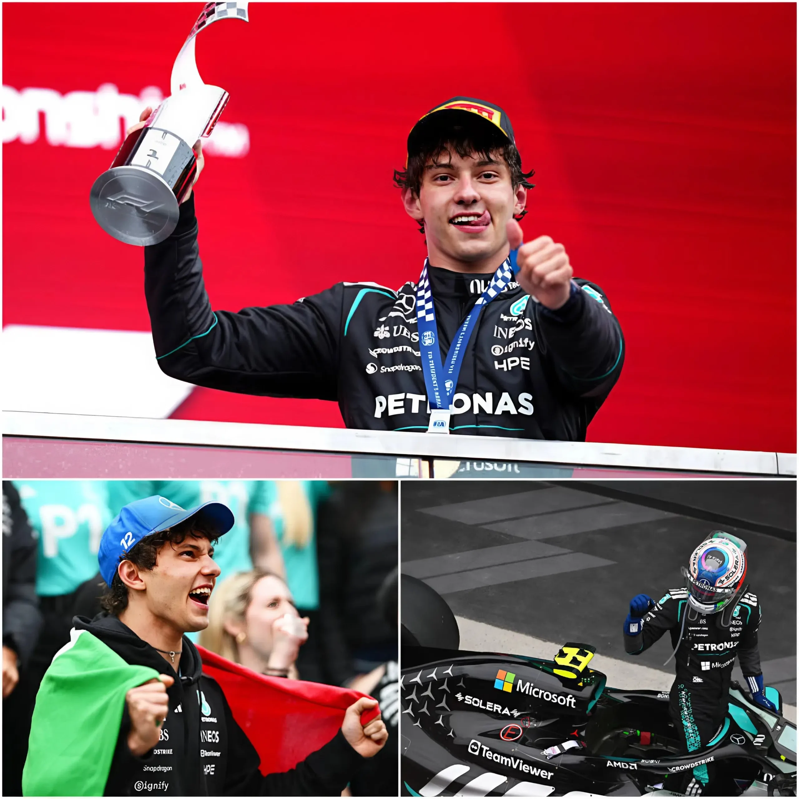 Cover Image for 🌪️🏎️ F1 EARTHQUAKE: KIMI ANTONELLI BECOMES UNSTOPPABLE AND CLIMBS UP THE WORLD CHAMPIONSHIP STANDINGS!