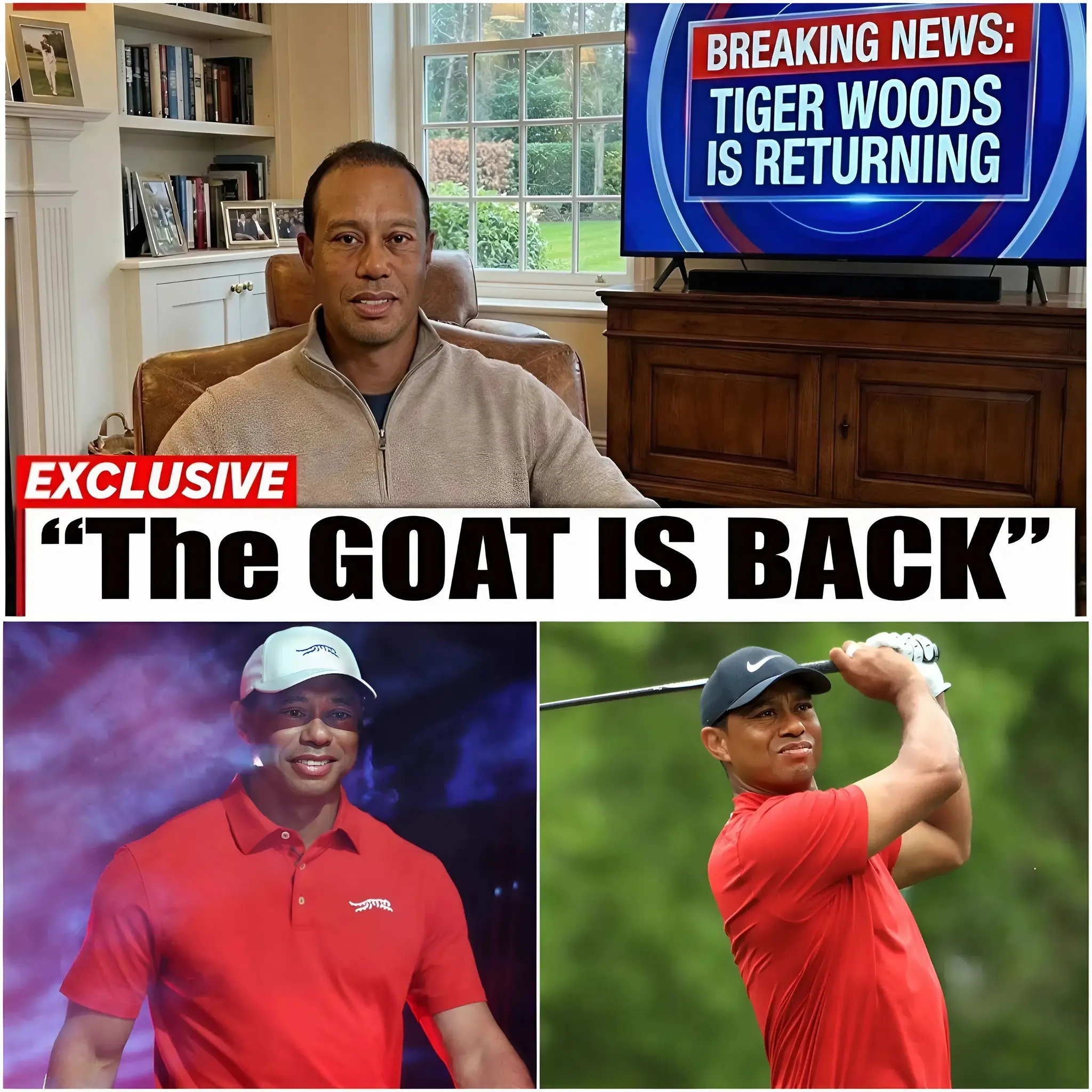 Cover Image for 🚨JUST IN: Tiger Woods’ Legendary Comeback CONFIRMED and Fans Are LOSING IT After months of rumors and doubt, the confirmation finally dropped — and the reaction was pure chaos.