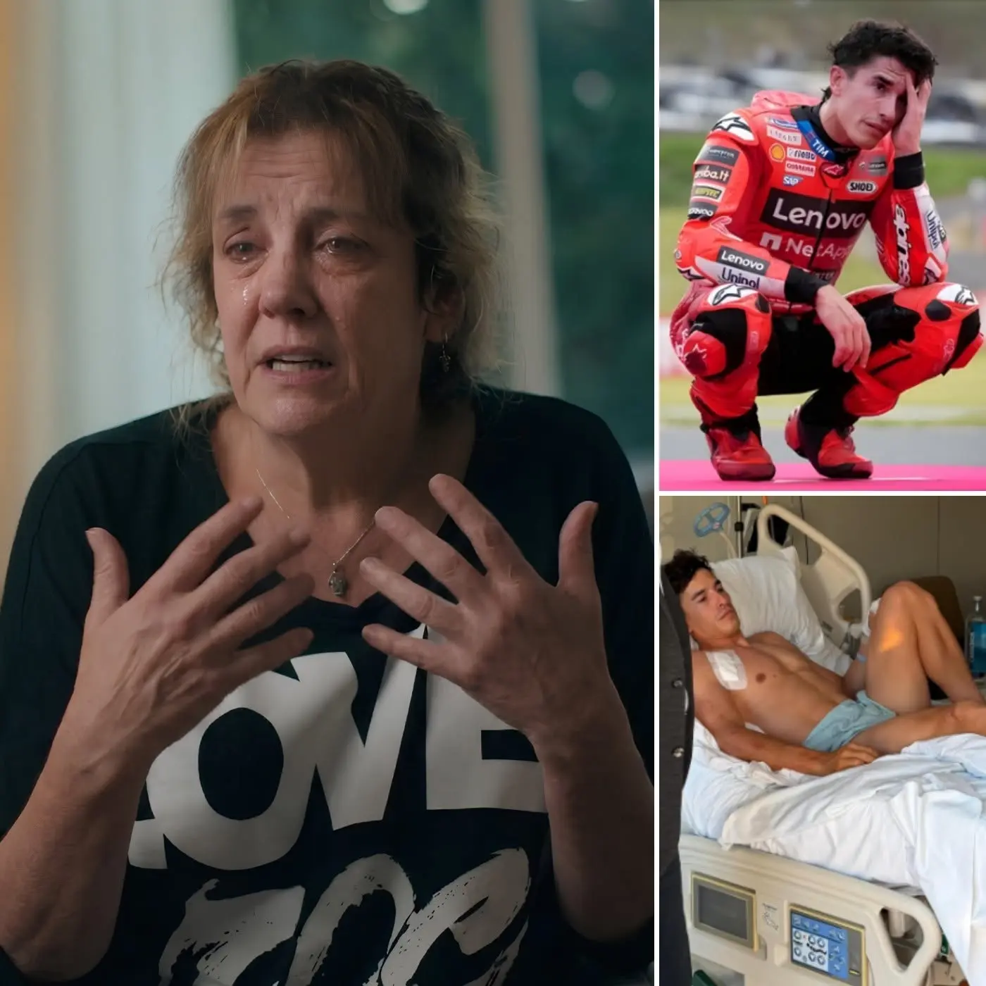 Cover Image for 💔🏍️ “PLEASE, LEAVE MY SON ALONE.” Roser Alentà broke down in tears as she spoke openly about the difficult situation her son is facing, while also revealing a disturbing truth that Marc Márquez had allegedly kept secret for the past nine years.