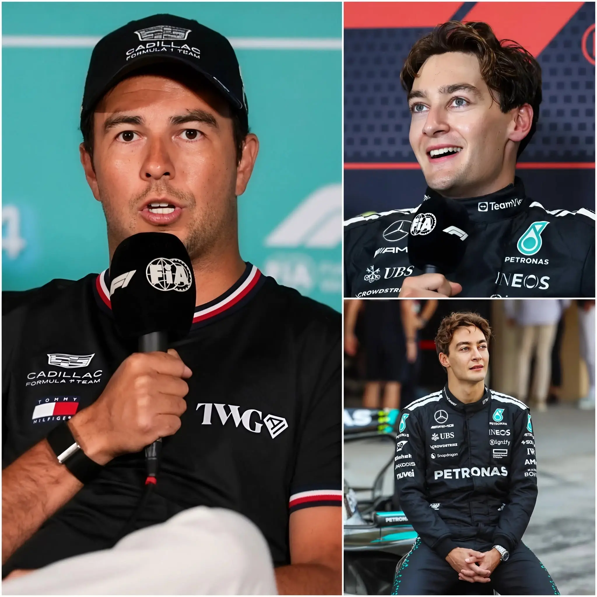 Cover Image for 🔥 “DON’T MOCK PEOPLE FOR THEIR FAILURES! You Have No Idea What Battles They’ve Fought Behind Closed Doors…” Racing legend Sergio Pérez sent shockwaves through the motorsport world after publicly stepping in to defend George Russell amid the fierce backlash surrounding his recent defeat.