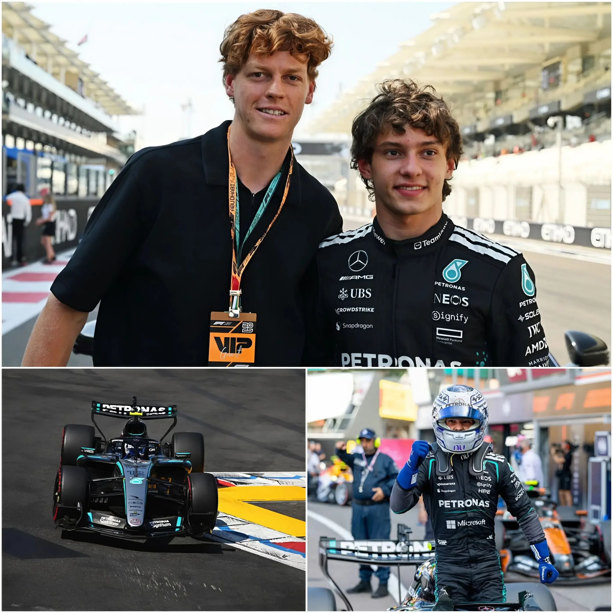 Cover Image for 🇮🇹❤️ “HA PORTATO ORGOGLIO A TUTTA L’ITALIA” – Jannik Sinner non è riuscito a nascondere l’emozione nel congratularsi con Kimi Antonelli dopo la sua storica vittoria al Gran Premio di Monaco.