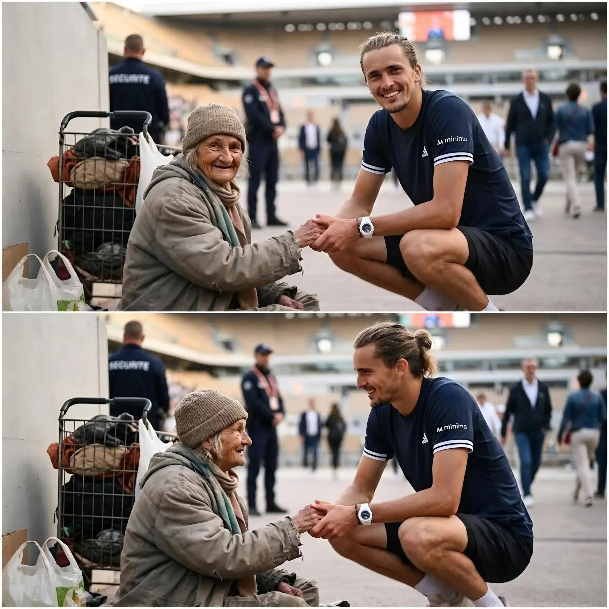 Cover Image for 🚨 A HEARTWARMING MOMENT OFF THE COURT! After his victory at Roland-Garros, Alexander Zverev didn’t rush to celebrate or leave the court like many other athletes.