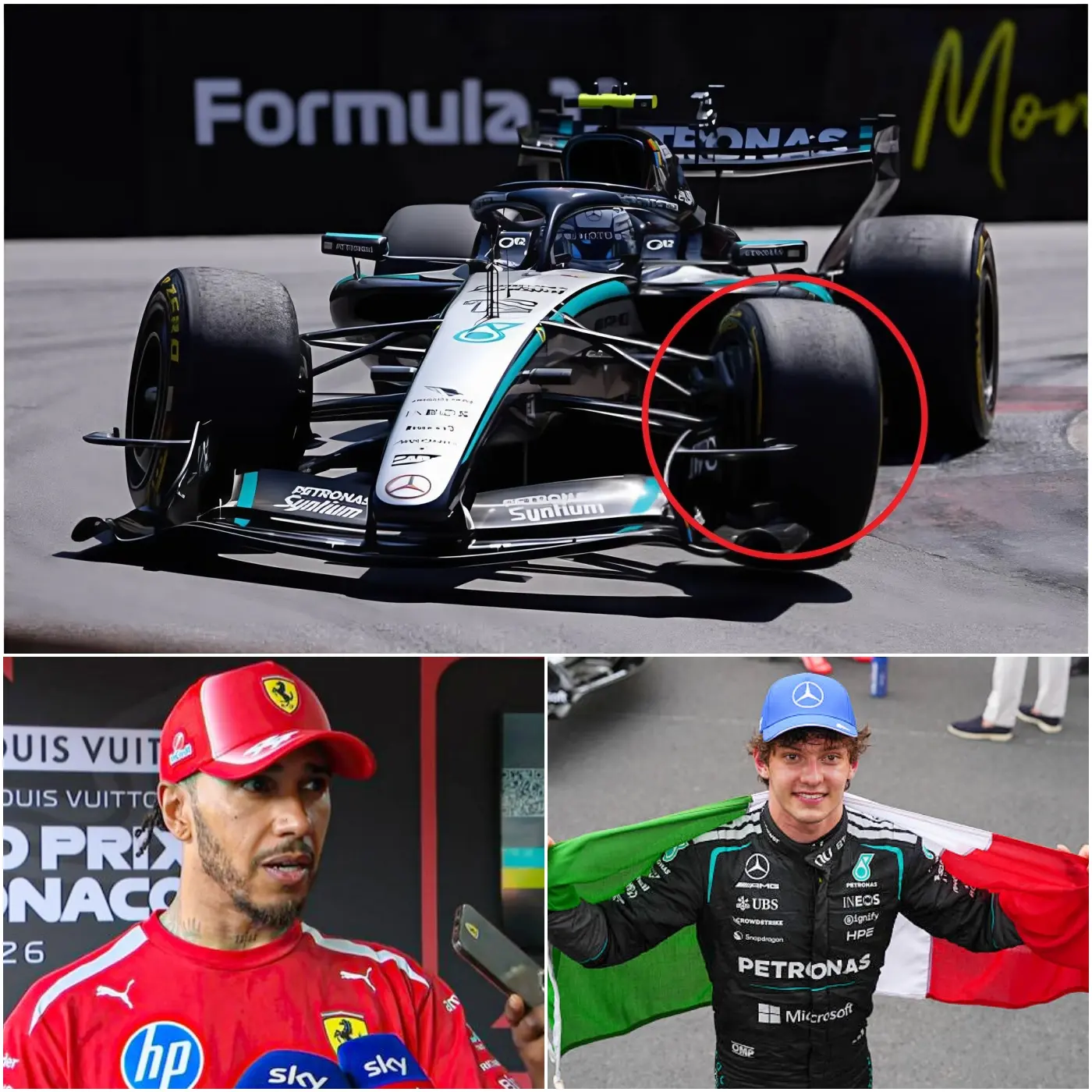 Cover Image for 🔴 BREAKING NIEUWS: Lewis Hamilton heeft iedereen verrast door officieel een verzoek in te dienen bij de Formule 1 om onmiddellijk een speciaal onderzoek te starten naar de auto van Kimi Antonelli na de Grand Prix van Monaco.