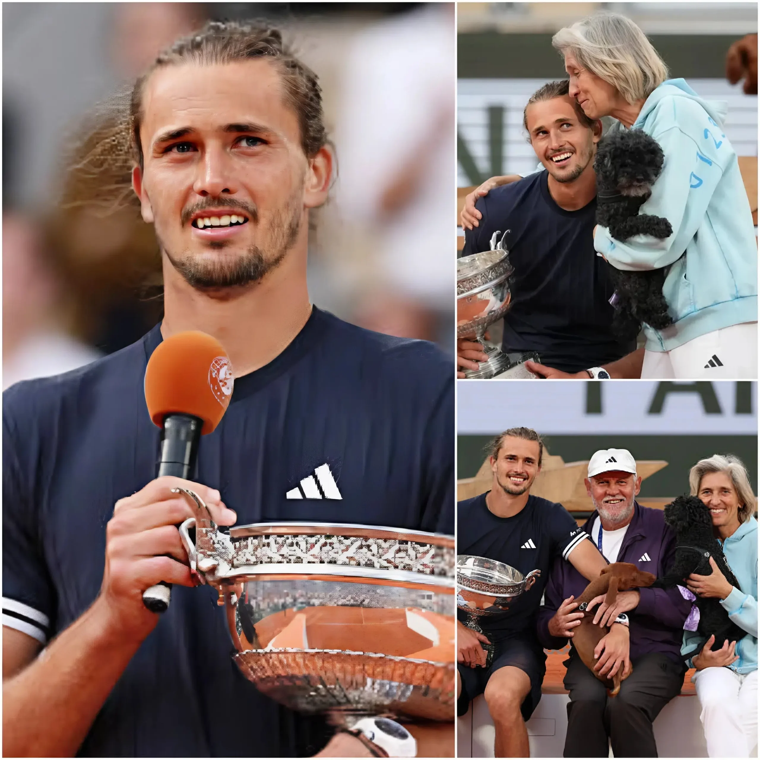 Cover Image for 😢💖 “MOM, I DID IT!” “—Last night wasn’t just a victory; it was a moment where a rising star proved, simply, that he was his mother’s beloved son. Under the dazzling lights of the Roland Garros 2026 stadium, Alexander Zverev channeled all the pressure of champion into dedicating his most heartfelt words to his mother, Irina Zvereva.