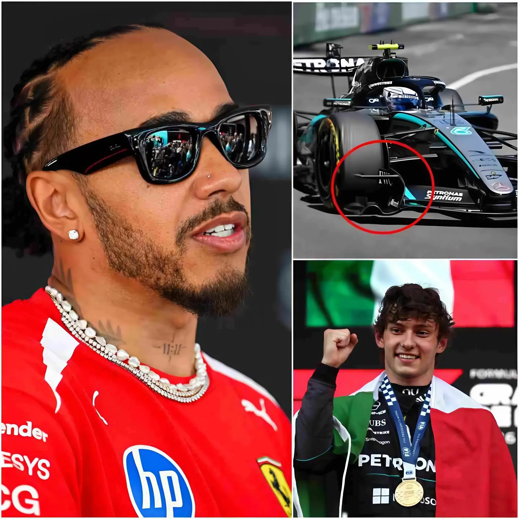 Cover Image for 🔴 BREAKING F1 NEWS: “THAT 19-YEAR-OLD KID IS CHEATING AGAIN” — Lewis Hamilton stunned everyone by officially submitting a request to Formula 1 to immediately launch a special investigation into Kimi Antonelli’s car following the Monaco Grand Prix.