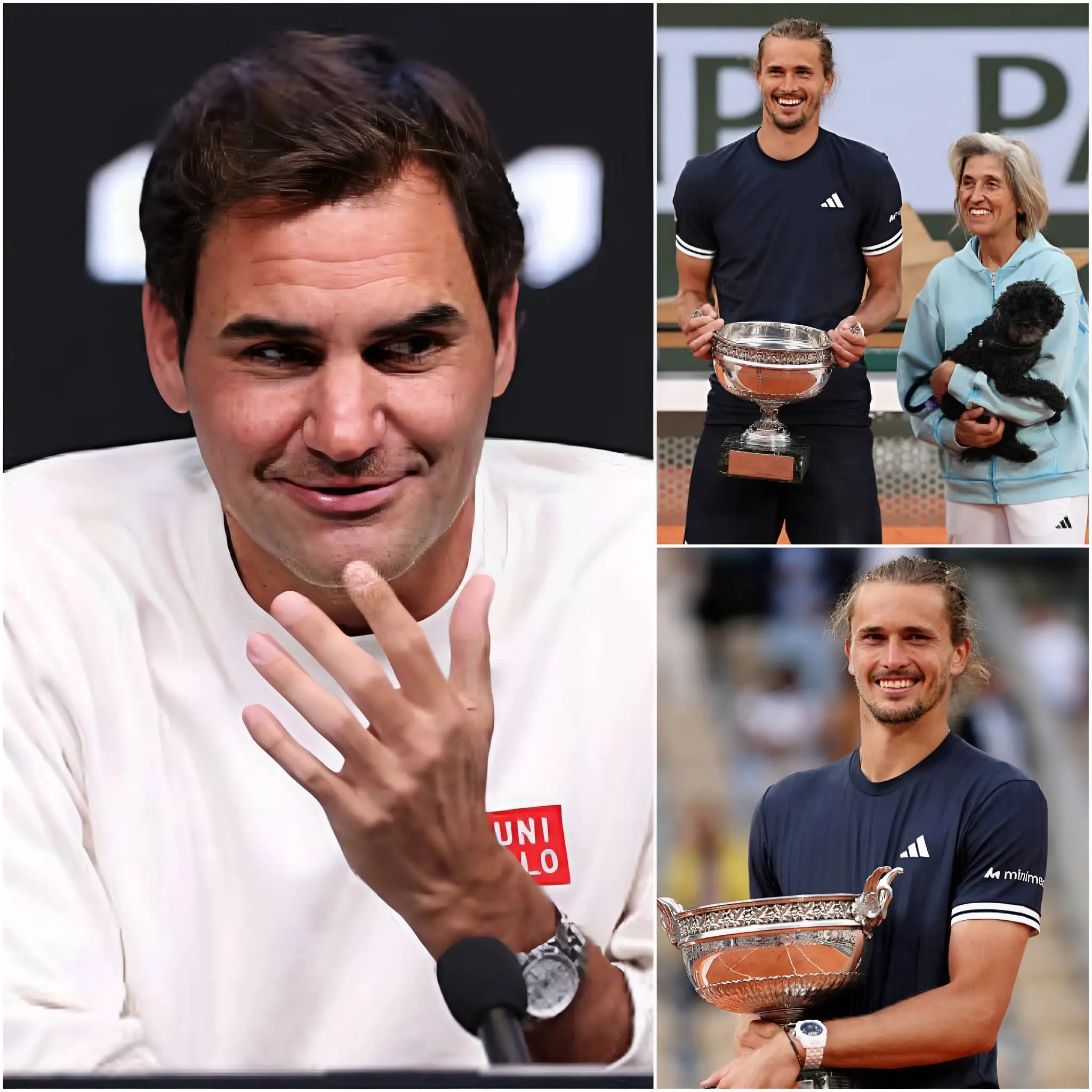 Cover Image for 🔥🎾 “¡ES INCREÍBLE, ES LA PRIMERA VEZ QUE LO VEO DOMINAR ASÍ!” Roger Federer se mostró sorprendido por la actuación de Alexander Zverev en Roland-Garros 2026, donde conquistó el título de forma contundente en París.