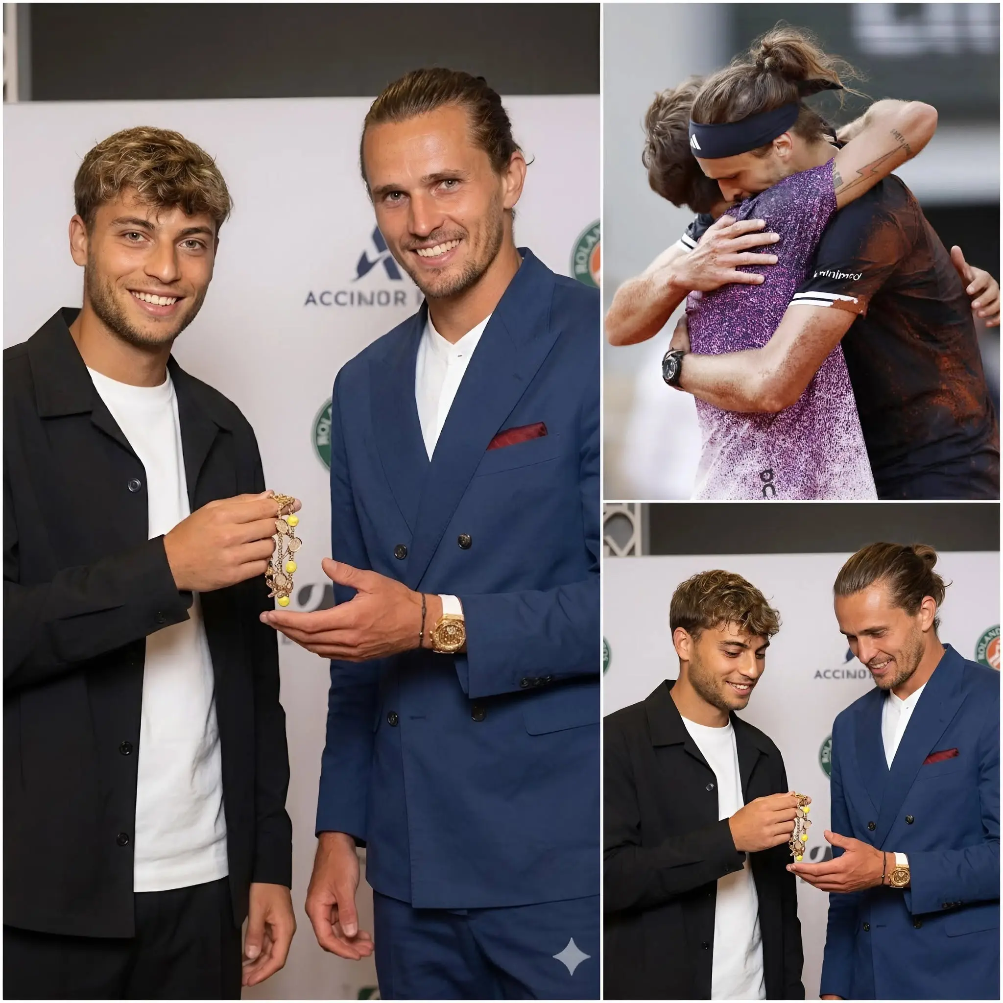 Cover Image for 🎾❤️ Flavio Cobolli a ému les fans de tennis en envoyant un cadeau spécial à Alexander Zverev après avoir appris la merveilleuse nouvelle que le joueur allemand allait bientôt devenir père pour la deuxième fois. Ce présent simple mais symbolique était accompagné d’un message manuscrit rempli de sincérité