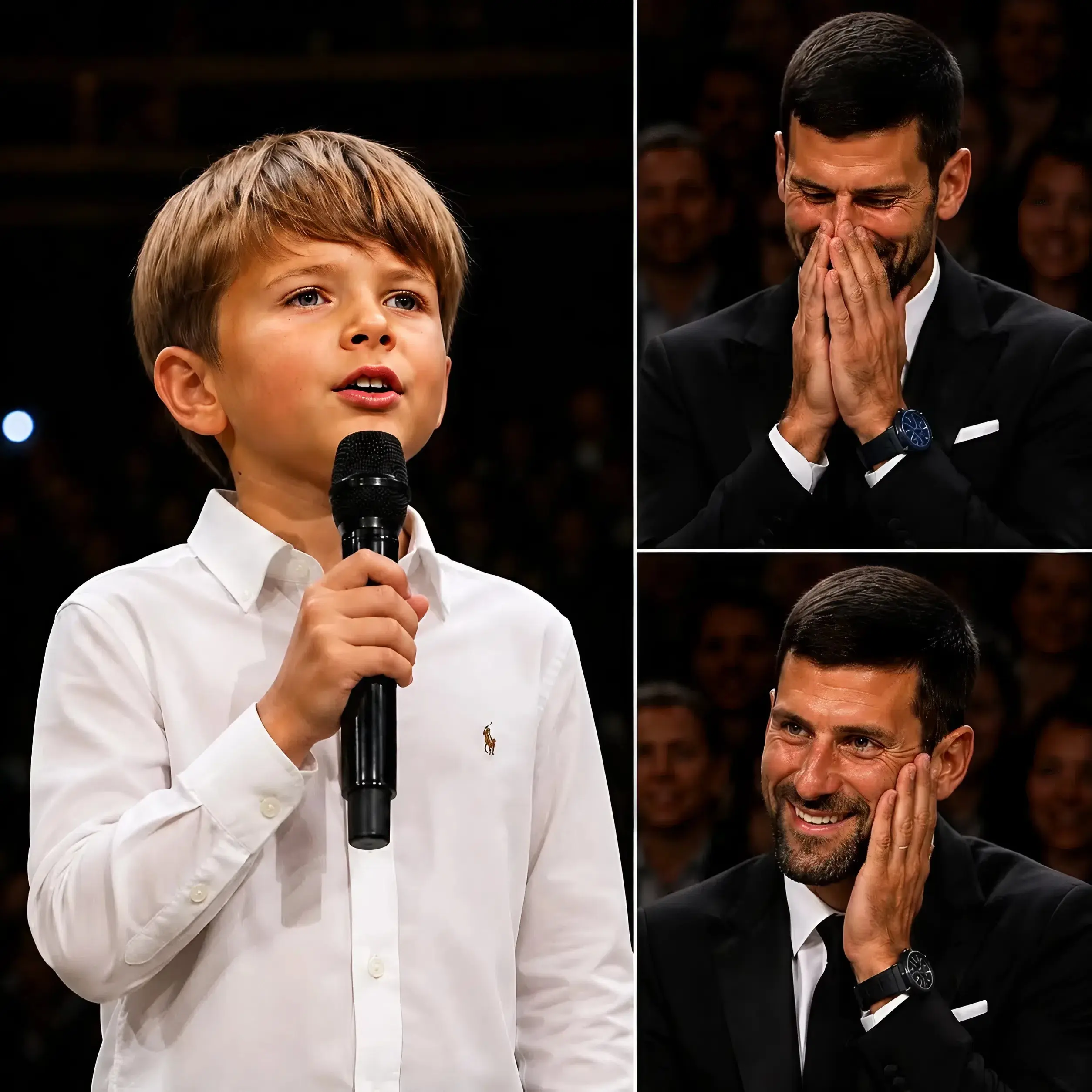 Cover Image for 💥 UN MOMENTO QUE CONMOVIÓ AL PÚBLICO: Anoche, Stefan, el hijo de Novak Djokovic, subió al escenario en silencio para entregarle a su padre un regalo que ni el dinero ni los títulos de Grand Slam podrían reemplazar jamás…