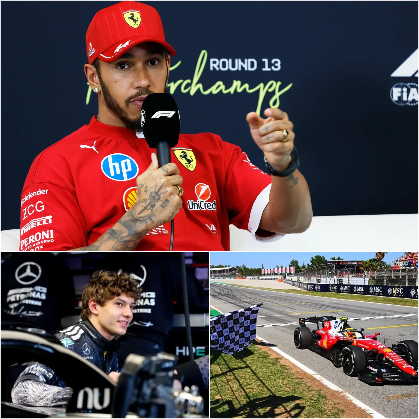 Cover Image for “Jij wint alleen dankzij de technologie van Mercedes, jochie!” Lewis Hamilton heeft voor het eerst woedend zijn stem laten horen over de arrogante Kimi Antonelli. Dit nadat de jonge Italiaan directe uitspraken deed gericht aan Hamilton na de Grand Prix van Barcelona-Catalunya.