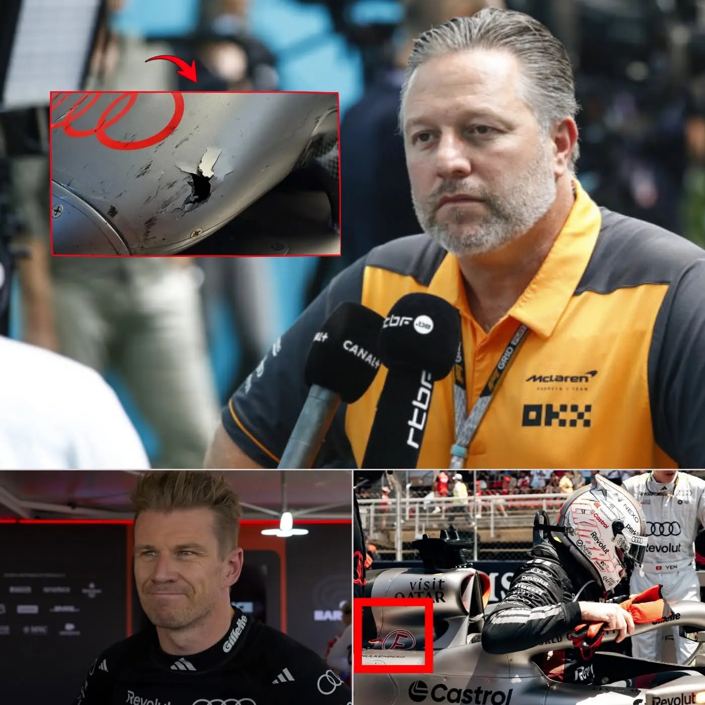 Cover Image for 🚨“SIAMO STATI MULTATI PER QUESTO… MA È MEGLIO PERDERE SOLDI CHE PERDERE UN’INTERA GARA PER UN GRANELLO.” — Il caso McLaren e Hülkenberg accende il dibattito in Formula 1