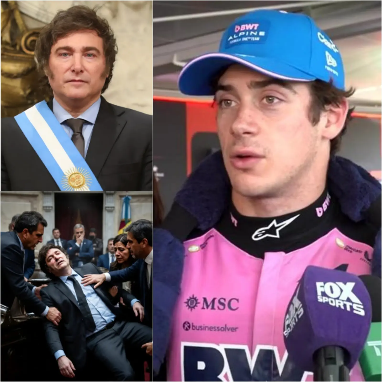 Cover Image for ÚLTIMA HORA — HACE 25 MINUTOS: Reacción de 15 palabras del joven atleta argentino Franco Colapinto tras presenciar la caótica y angustiosa escena en la sala de prensa del gobierno cuando el presidente argentino se desplomó repentinamente en medio de una reunión