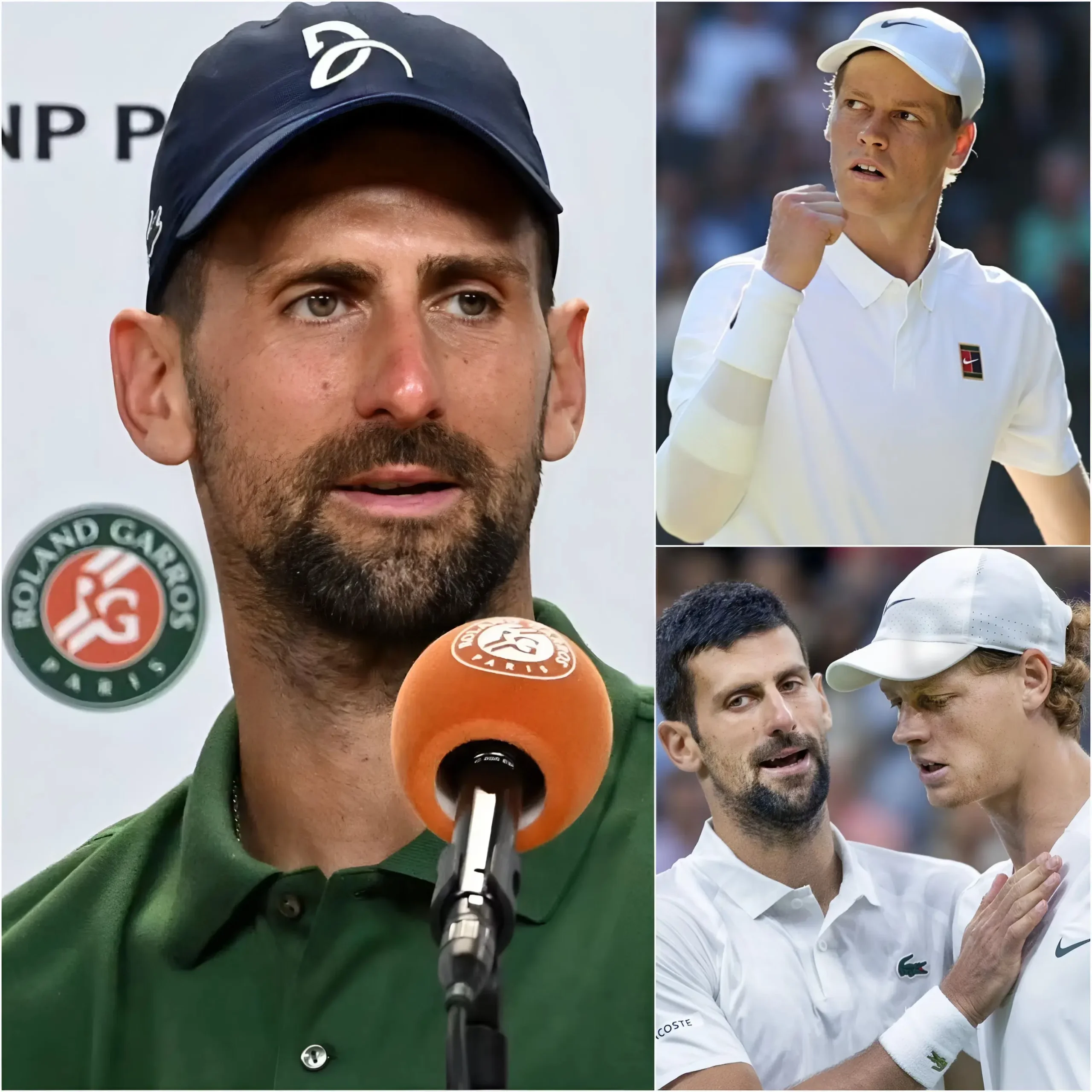 Cover Image for 🎾 “Non mi rivedo in nessun altro… tranne che in un ‘mostro’ che sta ridefinendo il tennis moderno.” — Novak Djokovic ha scatenato un acceso dibattito dopo aver elogiato Jannik Sinner, affermando che il campione italiano è il riflesso più fedele della sua mentalità in campo.