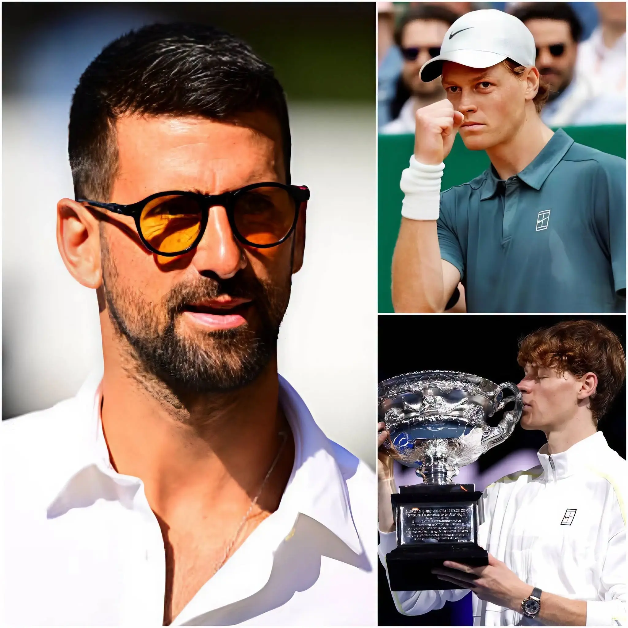 Cover Image for 🎾 “I don’t see myself in anyone else… except ‘monster’ who is redefining modern tennis.” — Novak Djokovic sparked a huge debate after praising Jannik Sinner, saying the Italian champion is the closest reflection of his own mentality on the court.