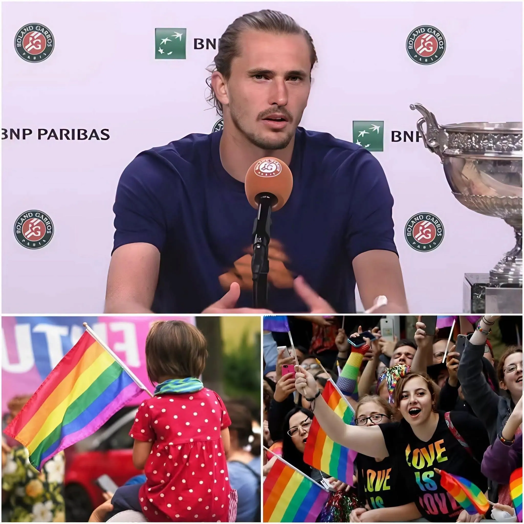 Cover Image for 🚨🏳️🌈 “I don’t want my children, grandchildren, or any child to have to witness this.” Alexander Zverev sparked a media firestorm after making this statement live on television, speaking in a firm and uncompromising tone: “If we truly believe in equality, then there shouldn’t be a Pride Month—because equality means everyone is treated equally.”