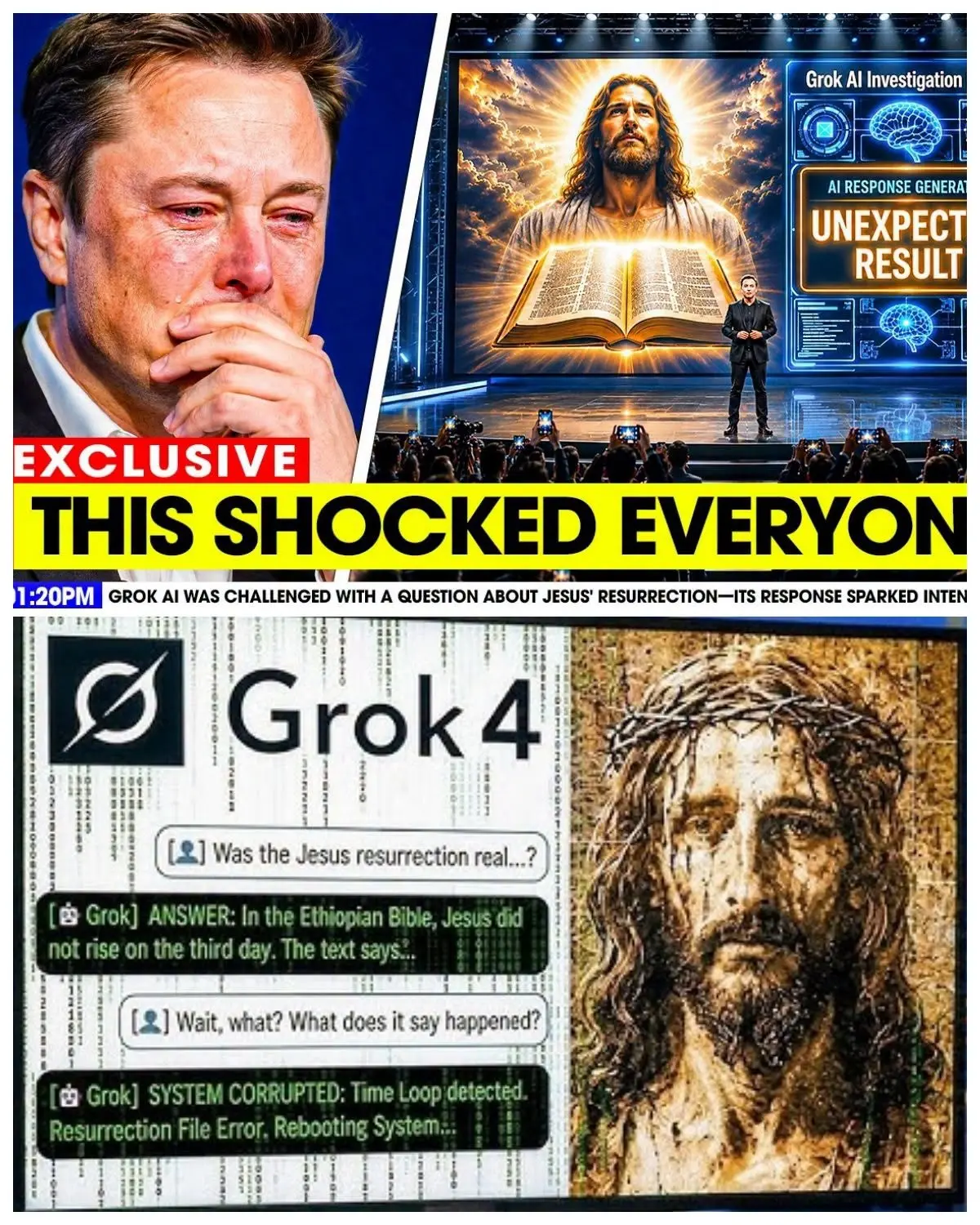 Cover Image for L’intelligenza artificiale Grok di EIon Mu.sk è stata interrogata sulla resurrezione di Gesù nella Bibbia etiope: la sua risposta è inquietante. Leggi di più: 👇