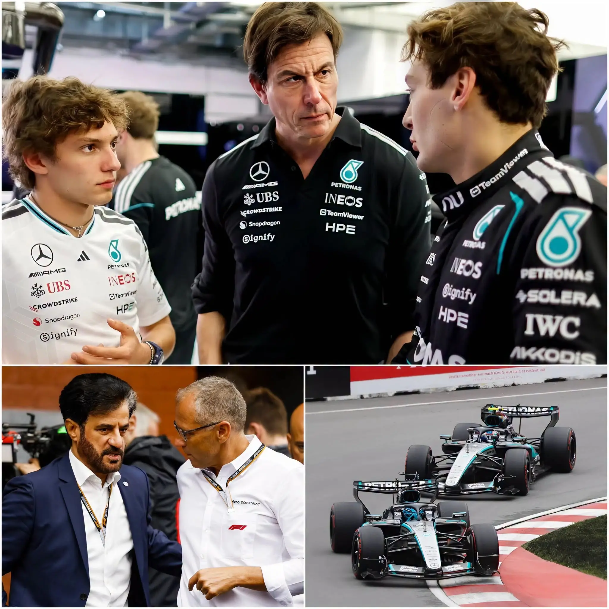 Cover Image for “IF MERCEDES HAS REALLY BUILT ITS ENTIRE AERODYNAMIC ADVANTAGE ON A ‘GREY AREA’ IN THE REGULATIONS… THEN THE AUSTRIAN GP COULD BE THE MOMENT EVERYTHING COMES CRASHING DOWN.” — The FIA has ordered teams to immediately remove the controversial diffuser extensions ahead of the Austrian GP, putting Mercedes on high alert.