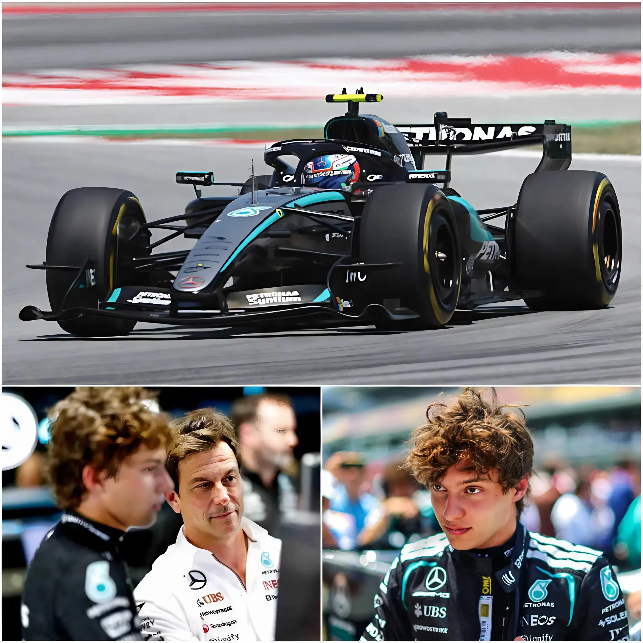 Cover Image for 🚨🏎️ F1 SHOCK: Kimi Antonelli is on the verge of a golden opportunity with Mercedes!