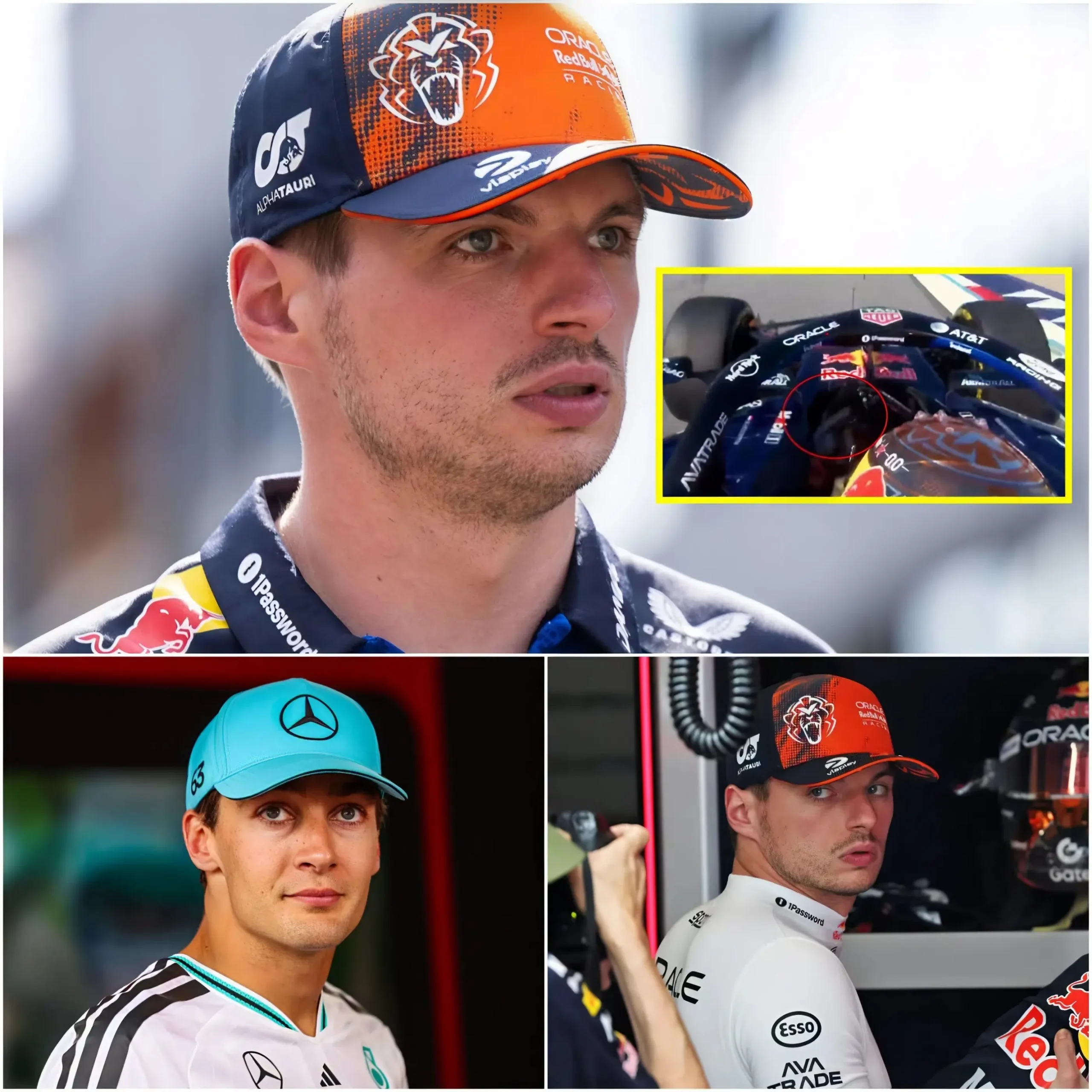 Cover Image for 🚨 EXPLOSION AFTER FREE PRACTICE! “He deliberately ruined my lap!” Max Verstappen did not hide his frustration after a tense incident with George Russell during the practice session, even going as far as showing him a middle finger on track.
