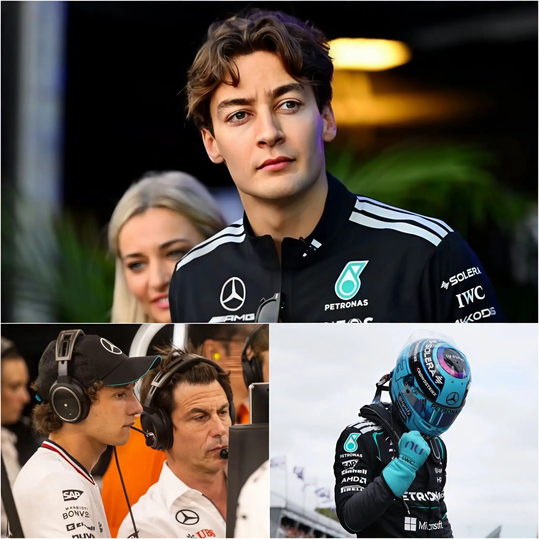 Cover Image for 🚨 “Kimi Antonelli may receive all the benefits from Mercedes… but it will never be enough for him to compete with me.” George Russell made this arrogant remark amid Mercedes’ growing confidence and expectations in Kimi Antonelli, following the young Italian driver’s impressive run of results.