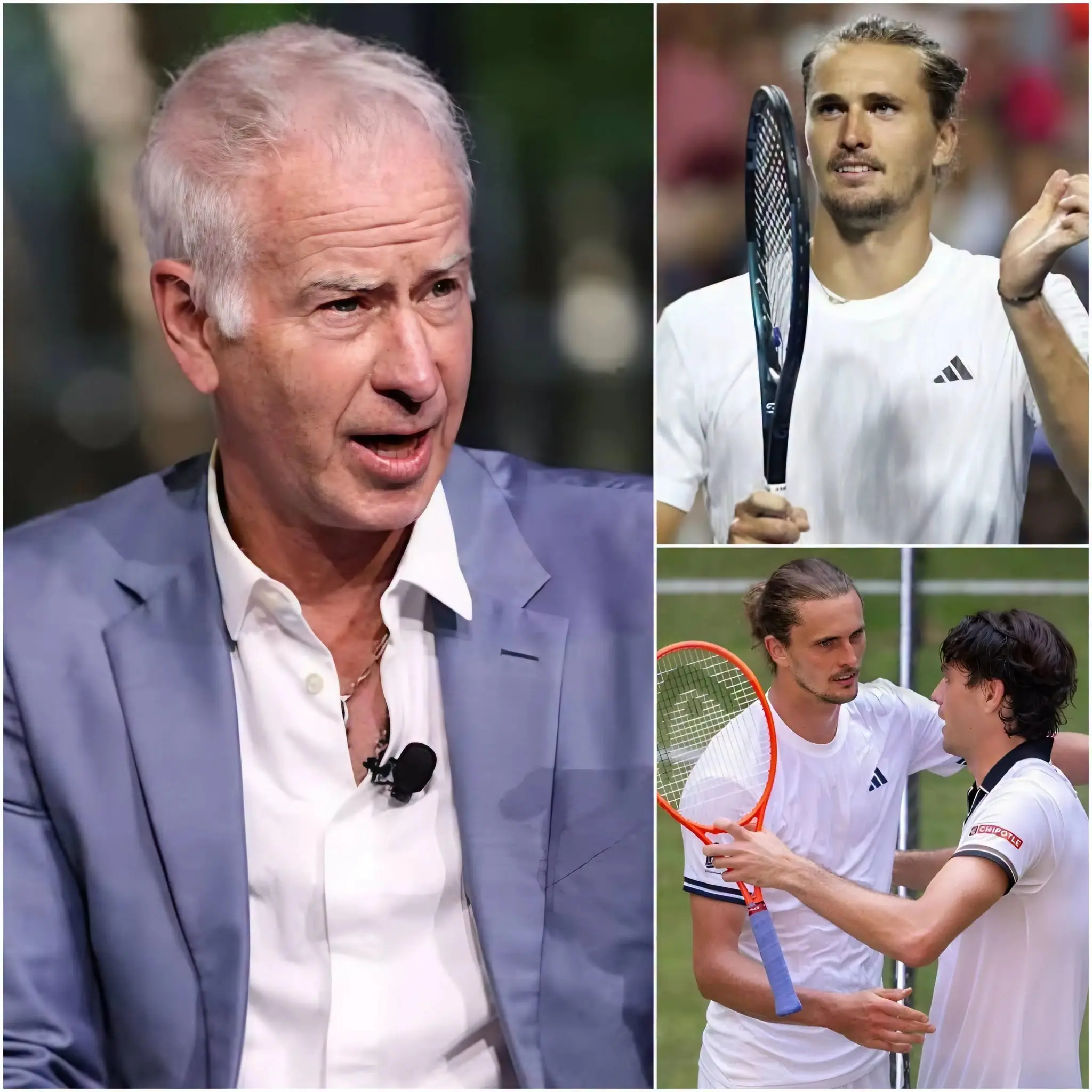 Cover Image for 🔥🚨 BREAKING NEWS: “Alexander Zverev isn’t one of the leading favorites to lift the Wimbledon trophy!” John McEnroe’s bold prediction has rocked the tennis world after placing Taylor Fritz and Ben Shelton ahead of the German in his list of title contenders.