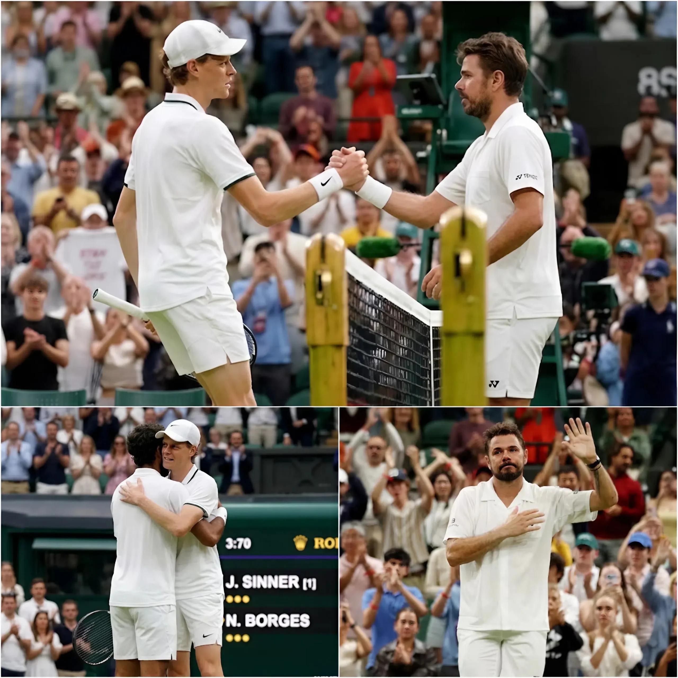 Cover Image for 💥🏆 A DEEPLY MOVING MOMENT: Following a thrilling Wimbledon match between Jannik Sinner and Nuno Borges, no one expected a simple gesture to leave the entire stadium hushed with emotion
