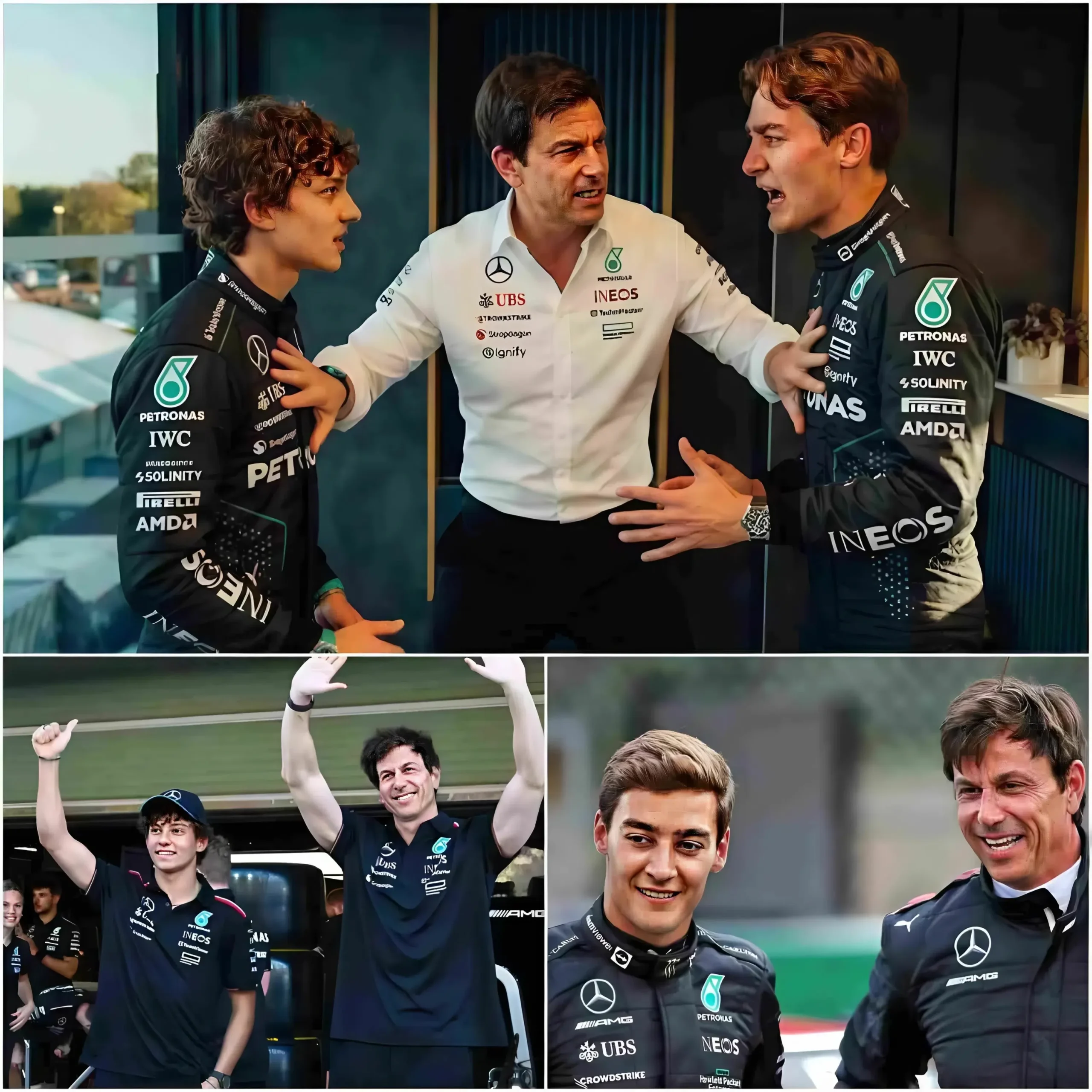 Cover Image for 🚨 MERCEDES IN FIAMME: “Basta! Smettete di attaccarvi a vicenda” — Toto Wolff ha finalmente rotto il silenzio dopo settimane di tensione tra i giovani piloti della Mercedes, Kimi Antonelli e George Russell