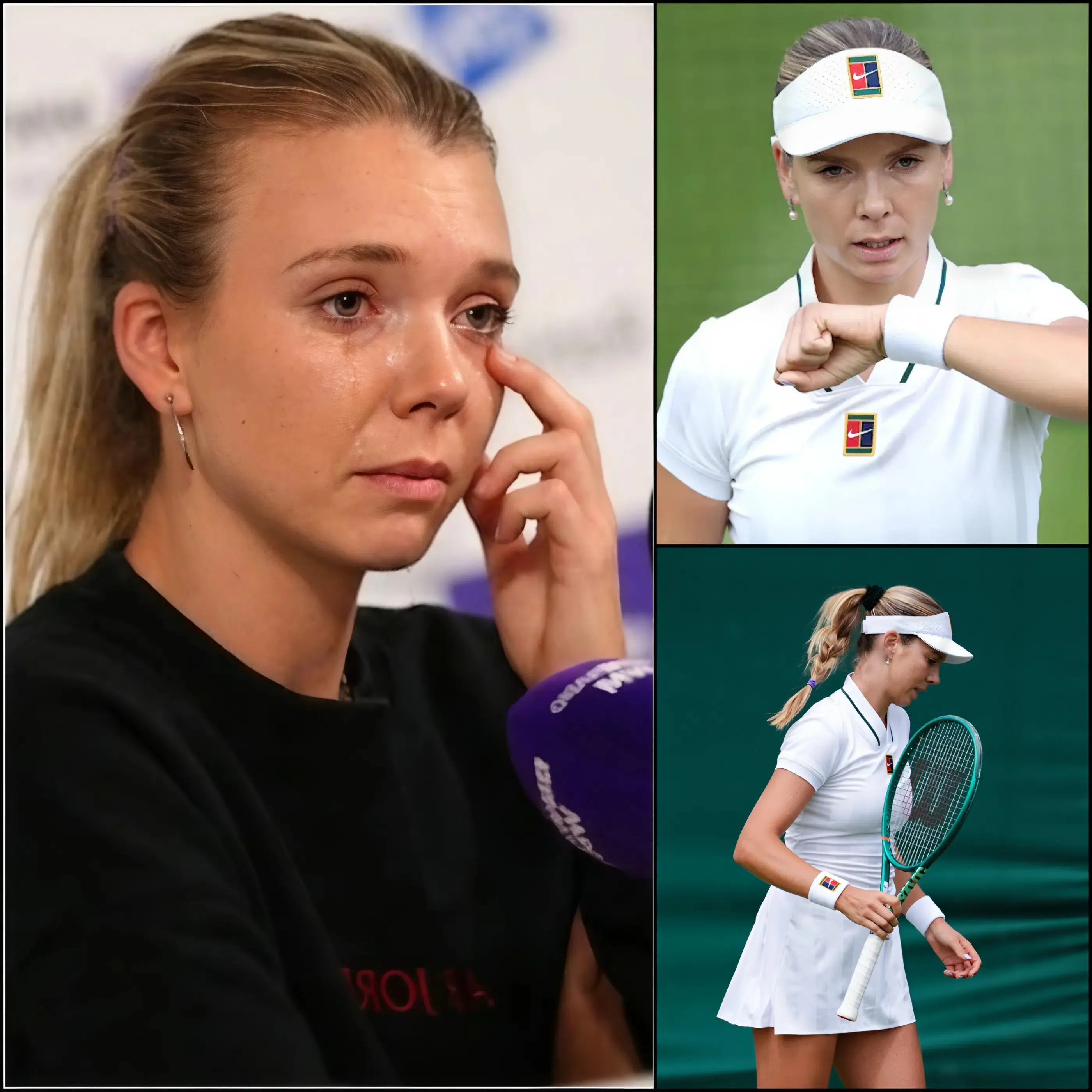 Cover Image for 💔 💔 THE MOMENT THAT LEFT WIMBLEDON SILENT: Katie Boulter broke down in tears during an emotional press conference, barely able to speak, “I… I really don’t know what to say anymore…” Just moments after her shocking defeat to rising young star Tyra Caterina Grant, the British number one had struggled to hold back her emotions.