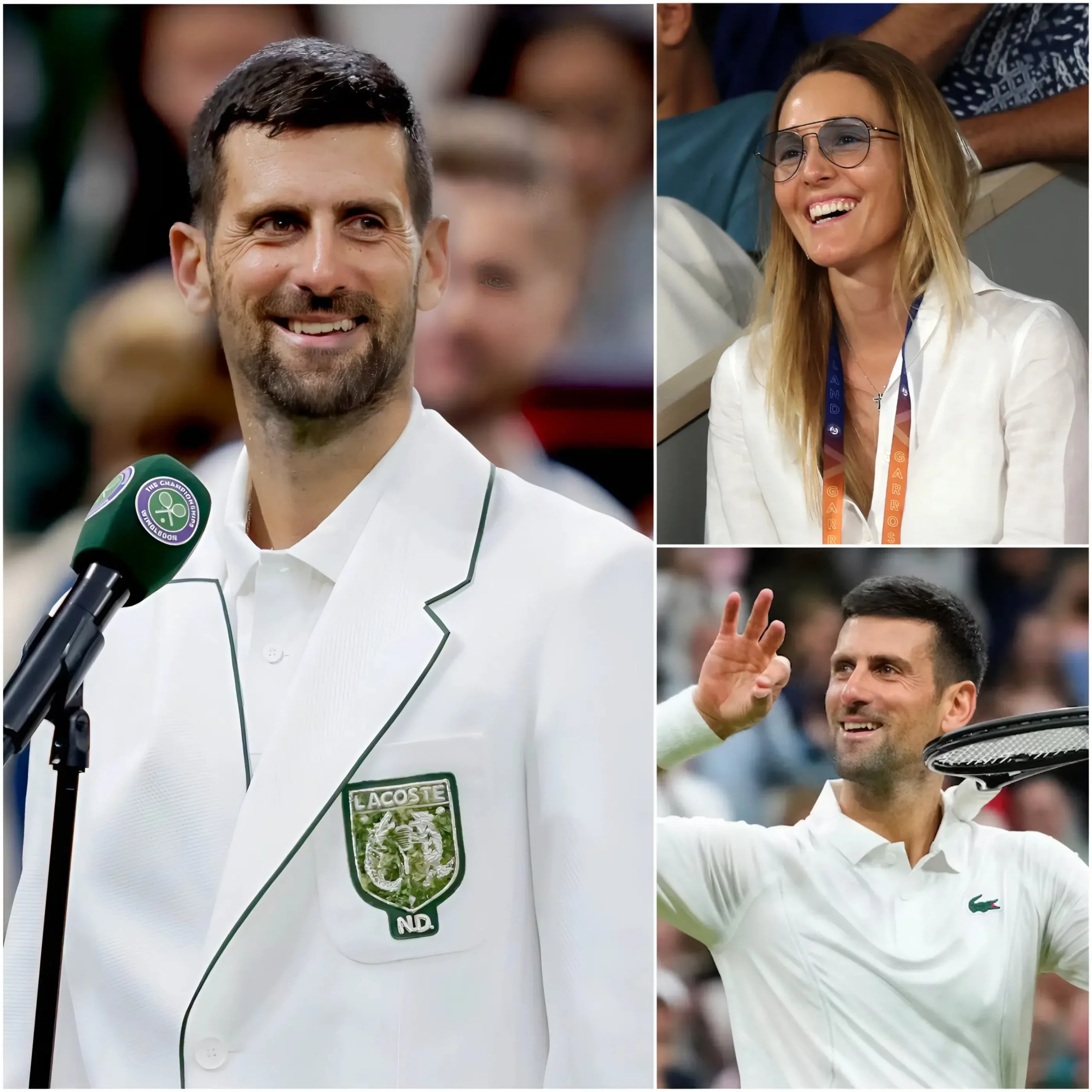 Cover Image for 💖 « SURPRISE : Novak Djokovic a fait une annonce SPÉCIALE lors du jour le plus heureux de sa vie, pendant sa cérémonie d’honneur à Wimbledon, provoquant les larmes de son épouse, Jelena Djokovic. Ce moment chargé d’émotion a immédiatement captivé les fans et suscité une immense curiosité sur ce qui s’était réellement passé ! »