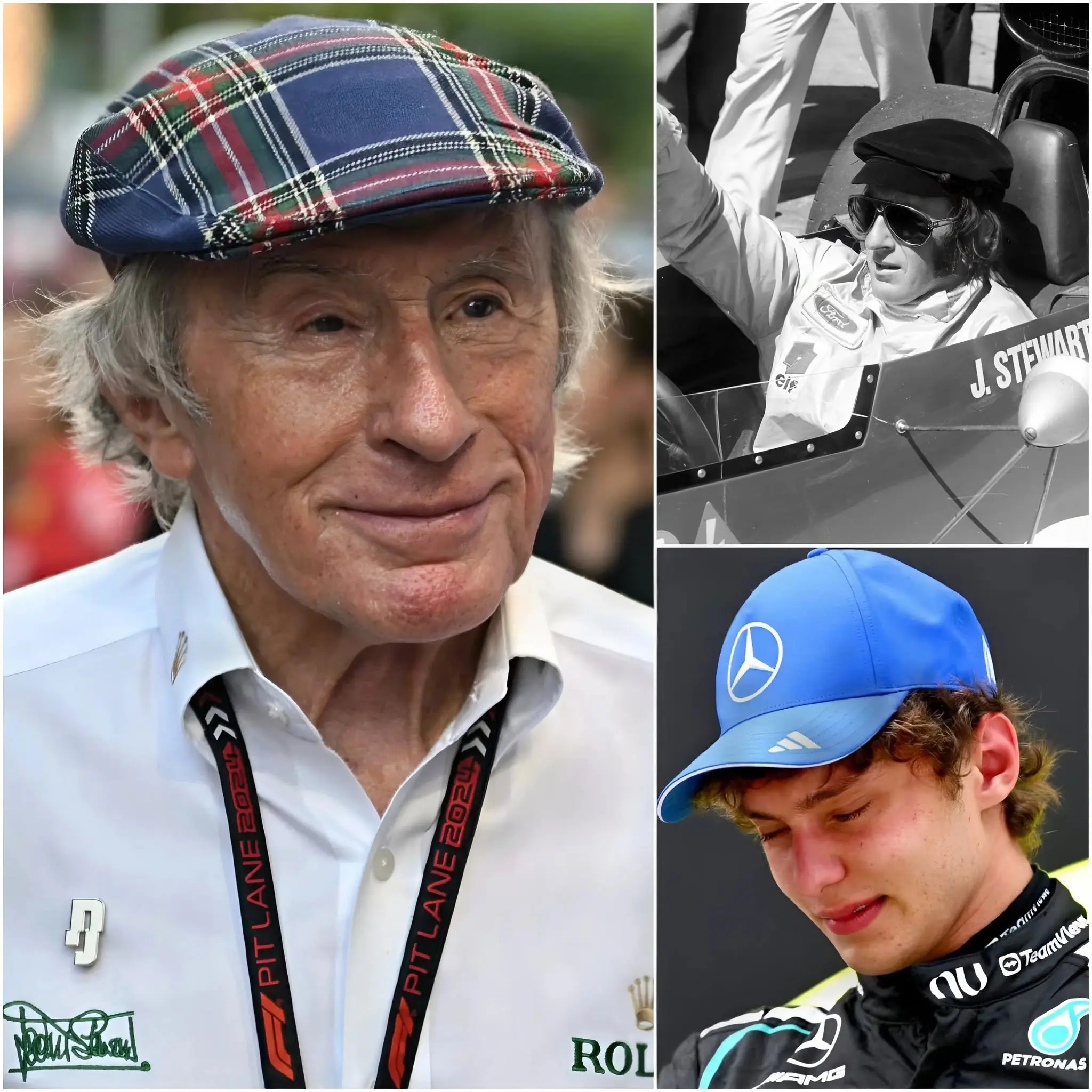 Cover Image for 🥲 TRISTE NOTIZIA: Kimi Antonelli porge le sue più sentite condoglianze alla leggenda della Formula 1 Jackie Stewart (87 anni) in questo momento difficile. Leggi di più nel primo commento. 👇