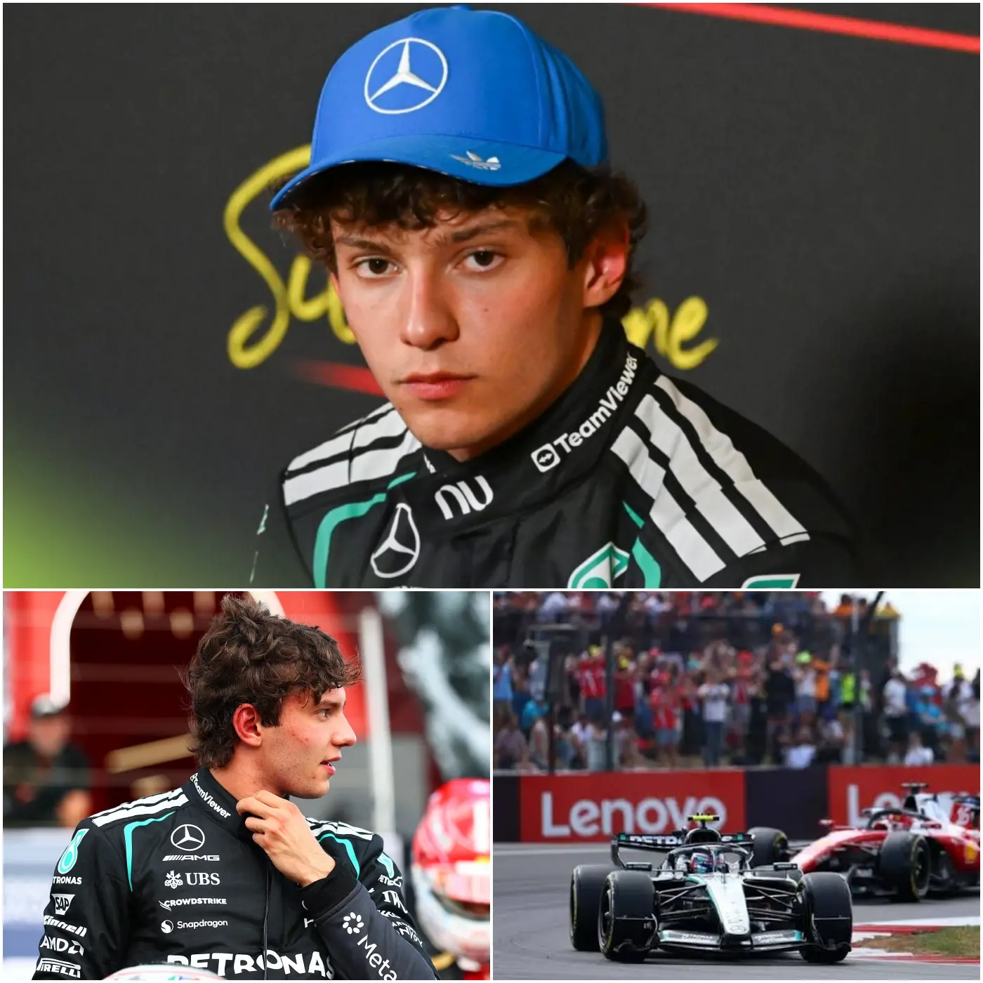 Cover Image for 🚨 DERNIÈRE MINUTE : « Si cette situation perdure, il n’y aura plus aucun espoir dans la lutte pour le championnat… » Pour la première fois depuis le Grand Prix de Silverstone, Kimi Antonelli a pris la parole, reconnaissant que Mercedes traverse une crise particulièrement préoccupante, alors que l’écart avec ses principaux rivaux ne cesse de se creuser.