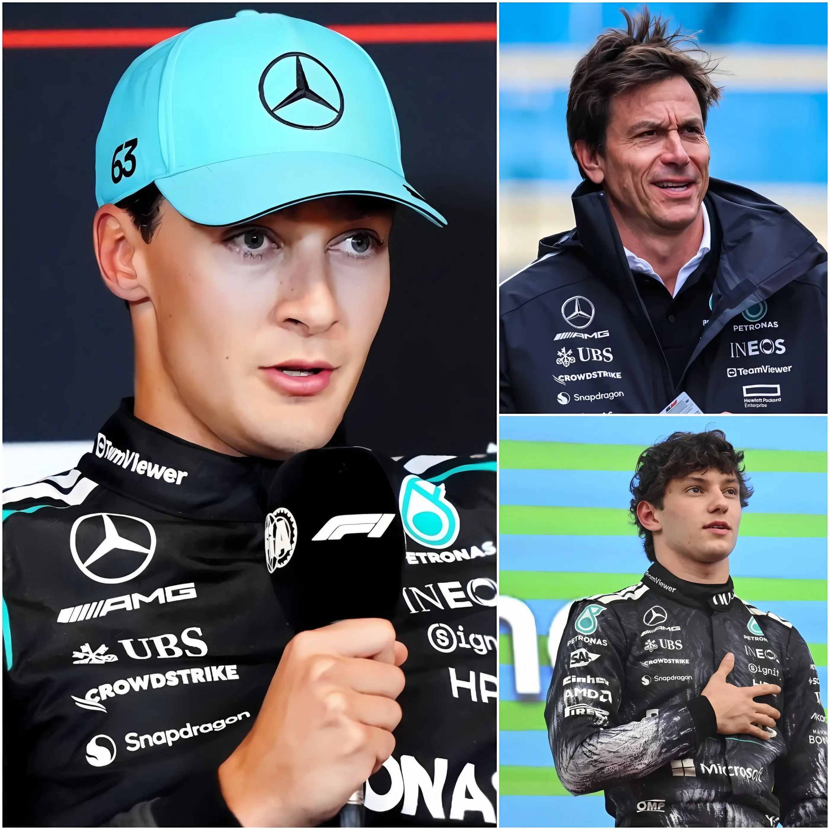 Cover Image for 🚨 “Everyone is celebrating Kimi Antonelli’s victory, but I’m not!” George Russell unexpectedly vented his emotions, publicly expressing his disappointment with how Mercedes treated him following the recent race.