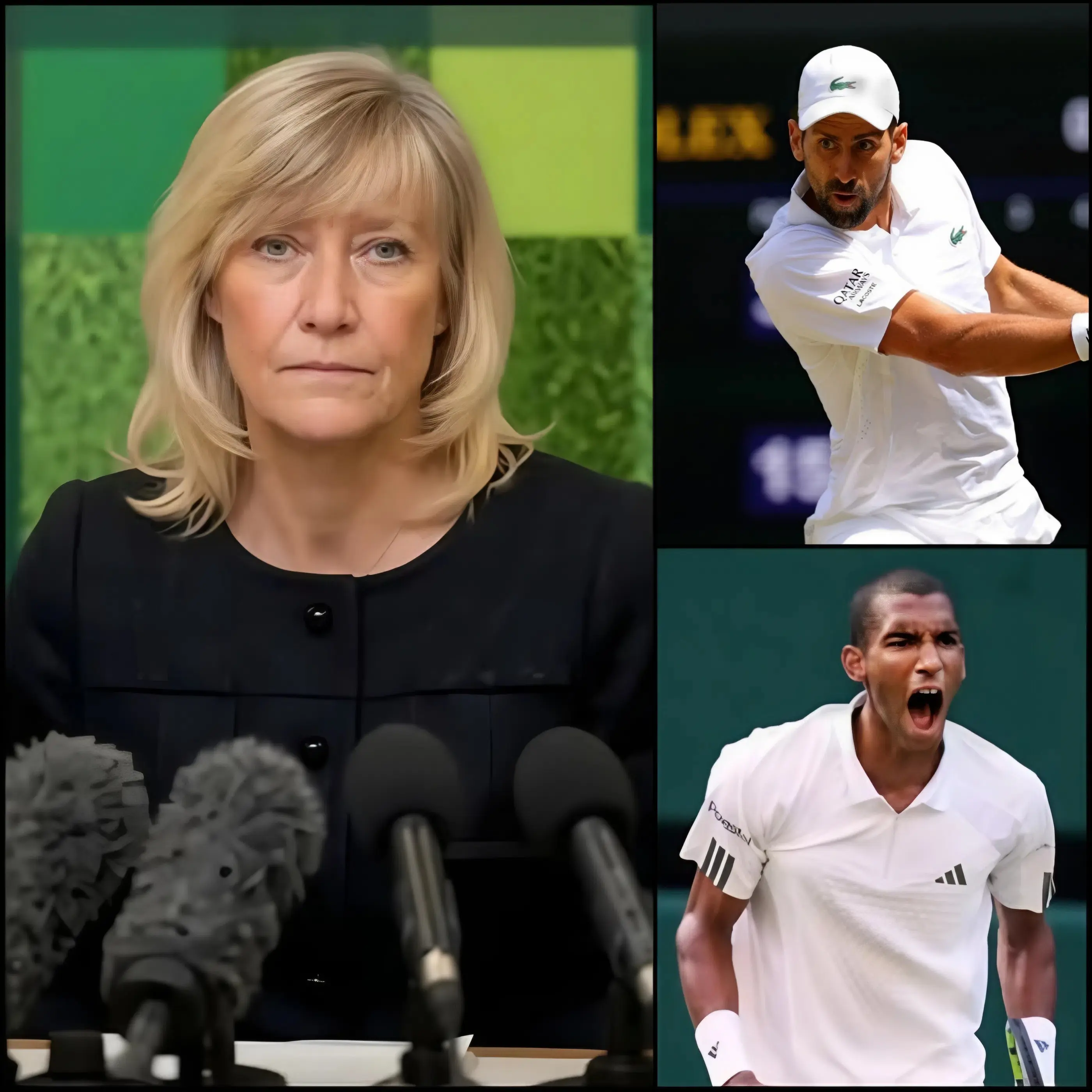 Cover Image for 🚨 BAD NEWS: “RESULTS ARE UNDER REVIEW”. The organizers have just issued an official statement confirming immediate disciplinary action against Novak Djokovic – including a temporary suspension – following allegations of cheating and unsportsmanlike conduct during his match against Félix Auger-Aliassime at Wimbledon 2026.
