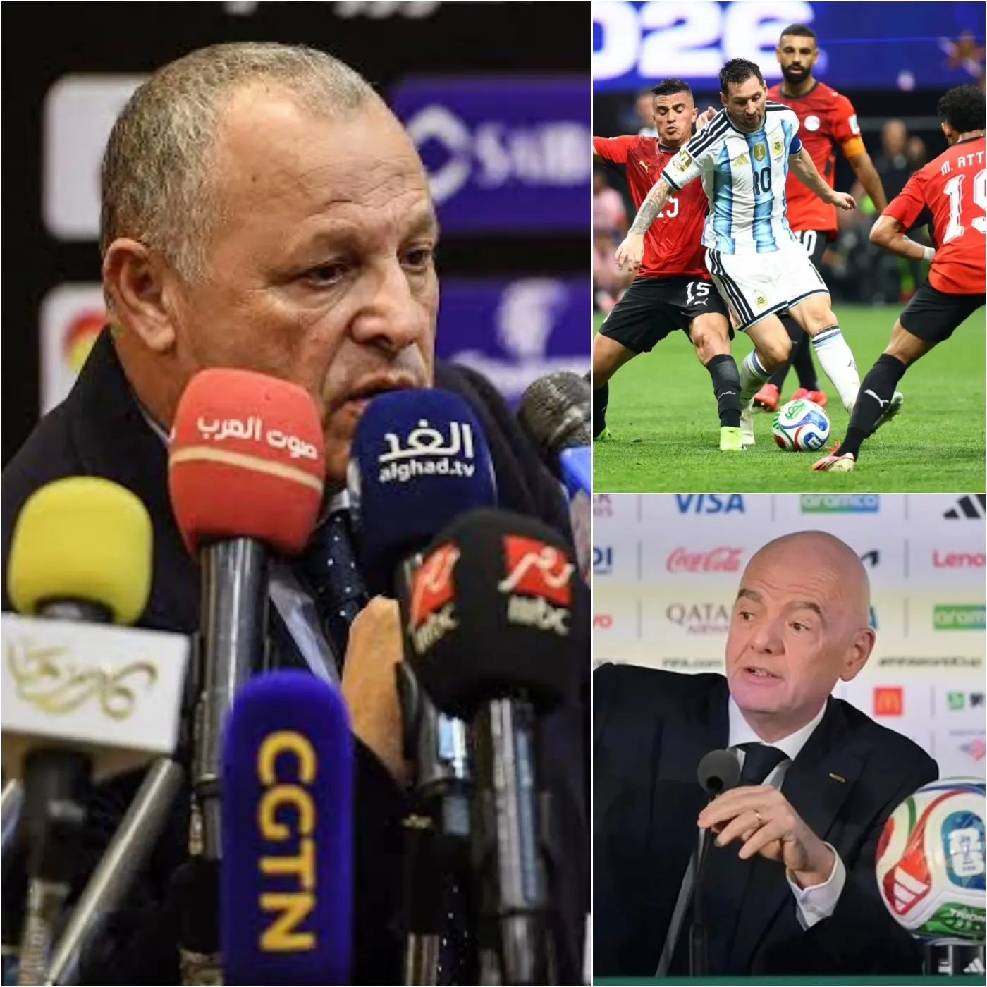 Cover Image for 🚨 ¡CONTROVERSIA EN EL MUNDIAL 2026! “¡La FIFA no puede cambiar las reglas para sus propios fines!” La Asociación Egipcia de Fútbol (EFA) protestó enérgicamente tras las acusaciones de favoritismo hacia Argentina en el Mundial