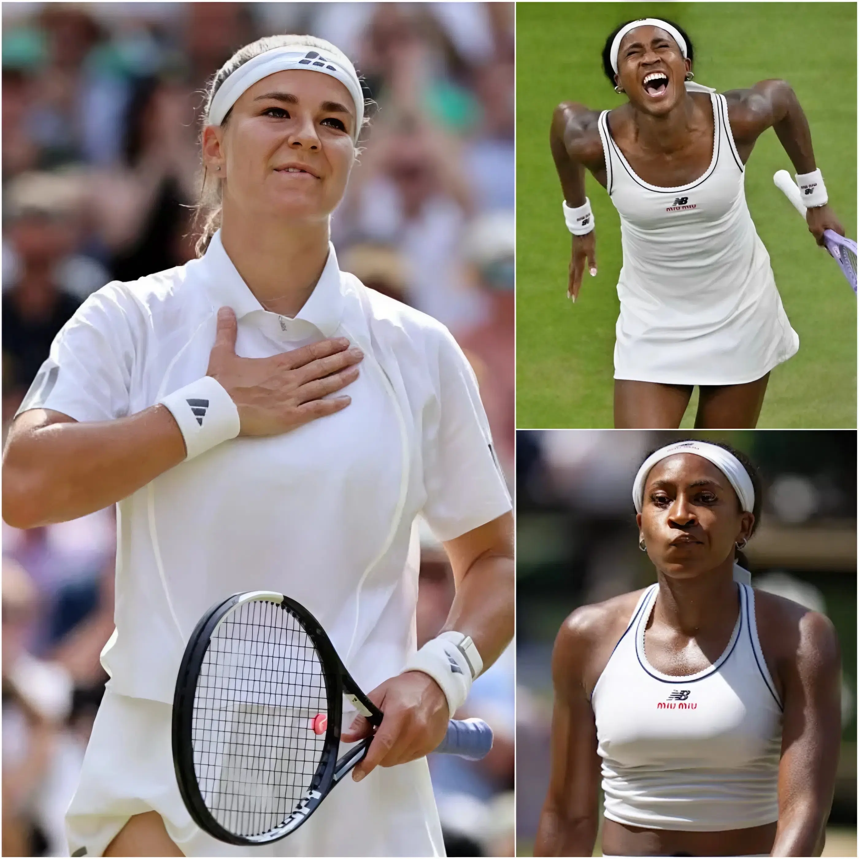 Cover Image for “STOP THIS EXHIBITION MATCH! YOU HAVE DISGRACED AN ENTIRE NATION!” Coco Gauff could not contain her emotions following the deciding point of the match between the American player and her Czech opponent at Wimbledon