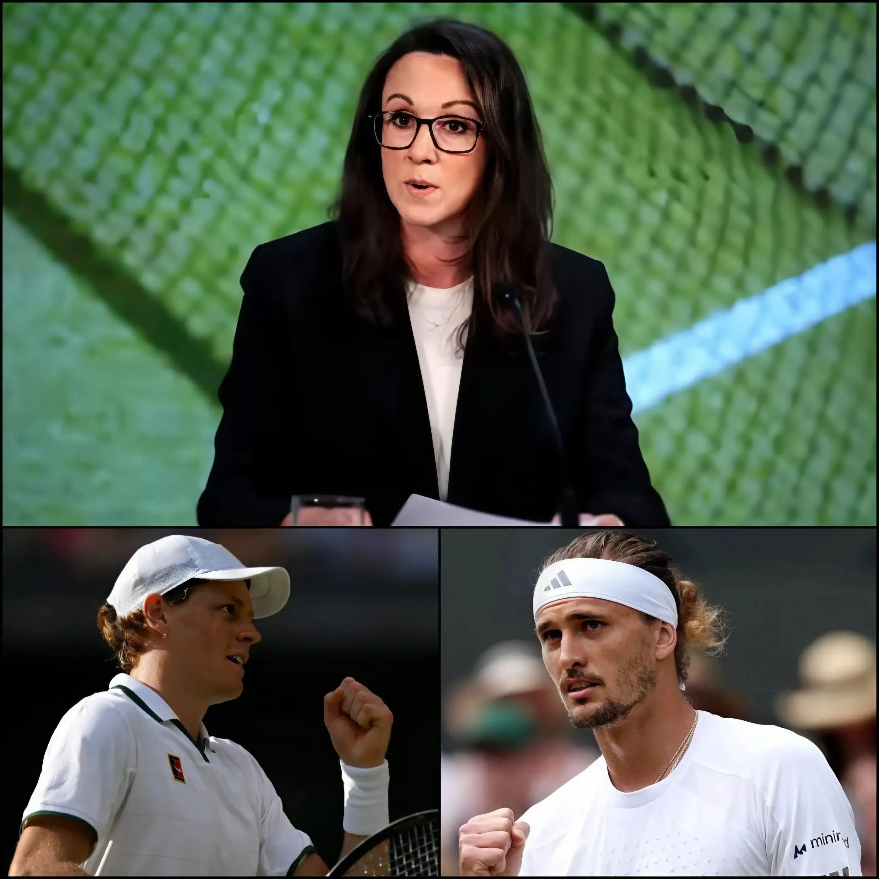 Cover Image for 🚨 HACE 10 MINUTOS: Los organizadores de Wimbledon 2026, representados por la directora ejecutiva Sally Bolton, anunciaron oficialmente que la final entre Alexander Zverev y Jannik Sinner se pospondrá inesperadamente. El motivo dado inmediatamente después del anuncio ha generado gran interés en el mundo del tenis.