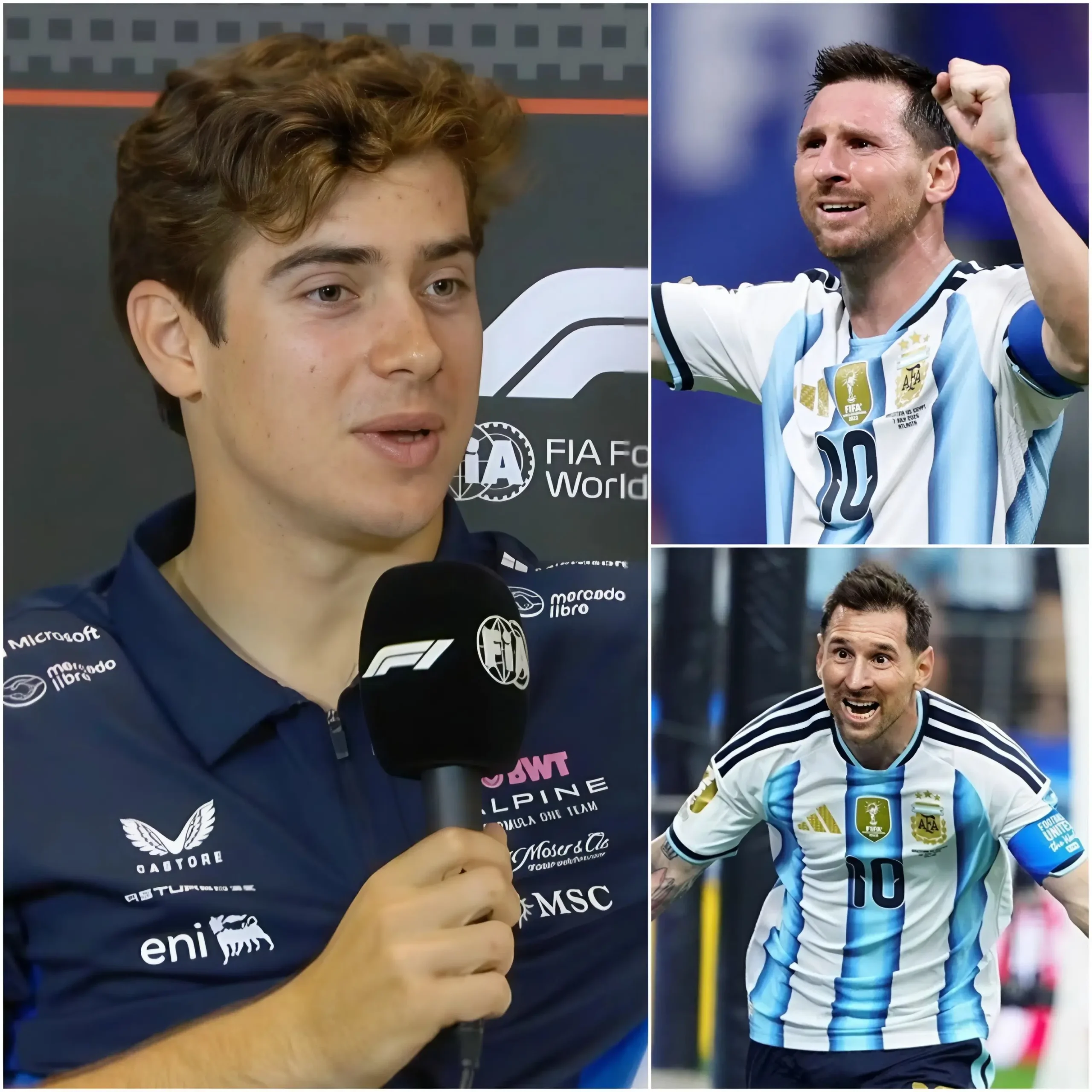 Cover Image for 🚨 ÚLTIMA HORA: El joven y prometedor piloto argentino Franco Colapinto ha sacudido al mundo del deporte al salir en defensa de Lionel Messi: