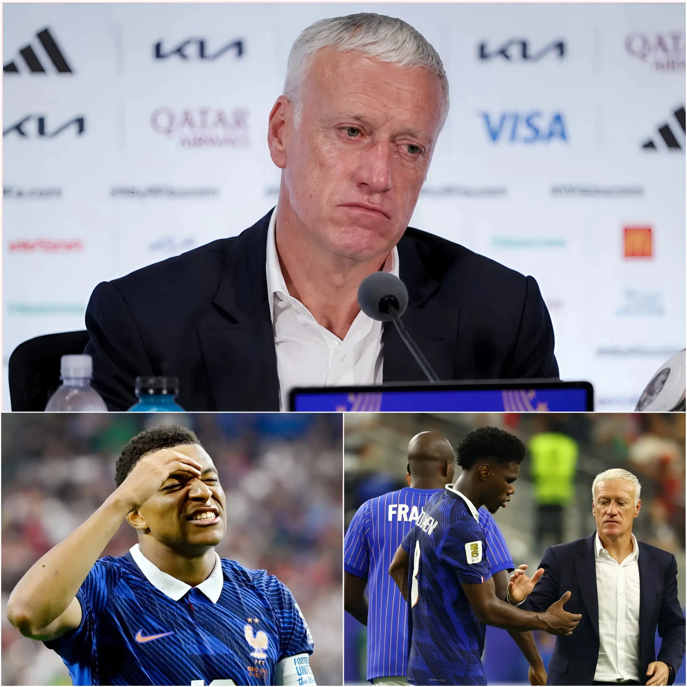 Cover Image for « J’ai tout essayé… mais au final, on a quand même échoué. » Le sélectionneur français, Didier Deschamps, aurait fondu en larmes lors d’une interview après la douloureuse défaite de la